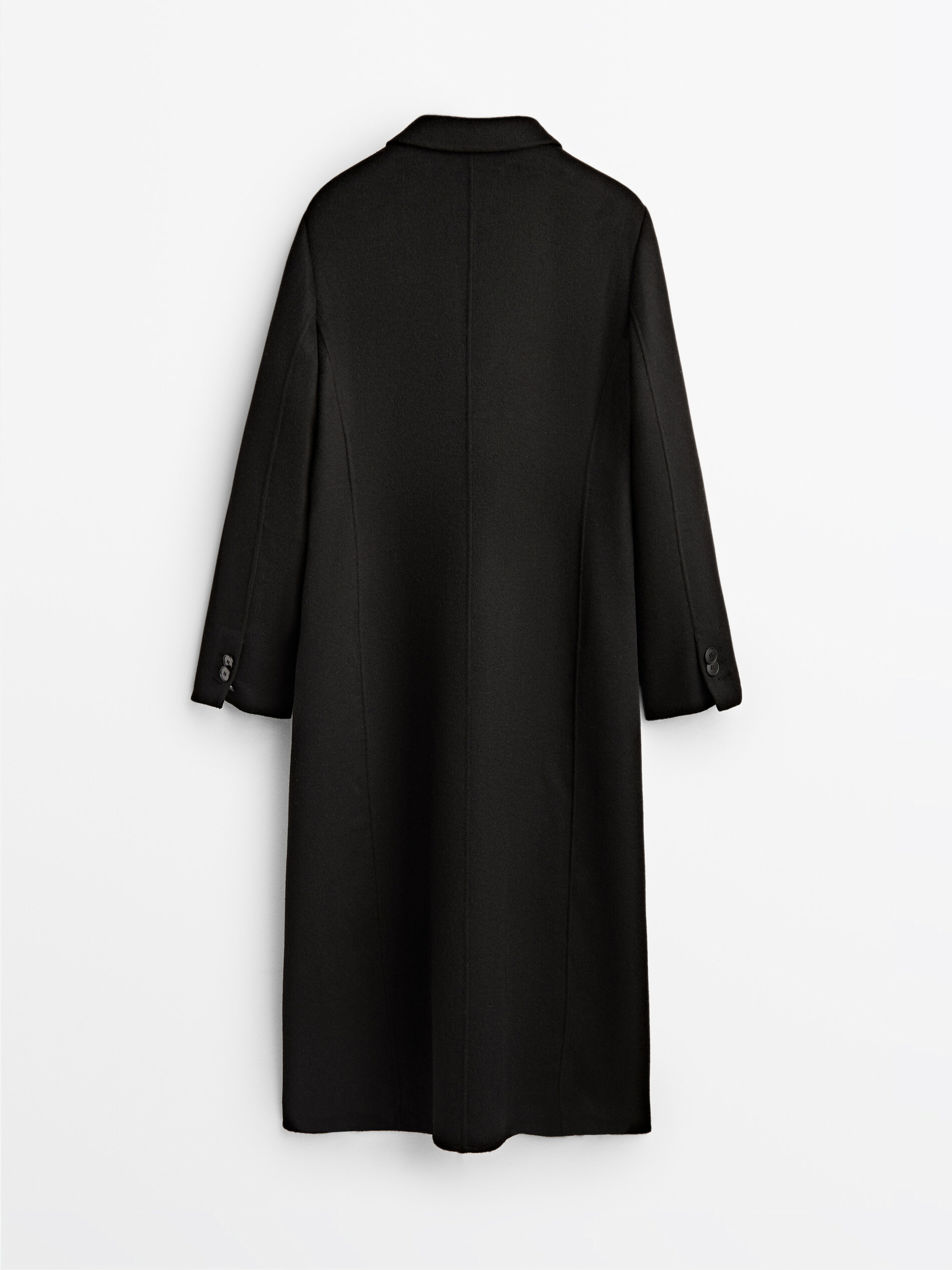 Black long wool coat - Massimo Dutti Israel