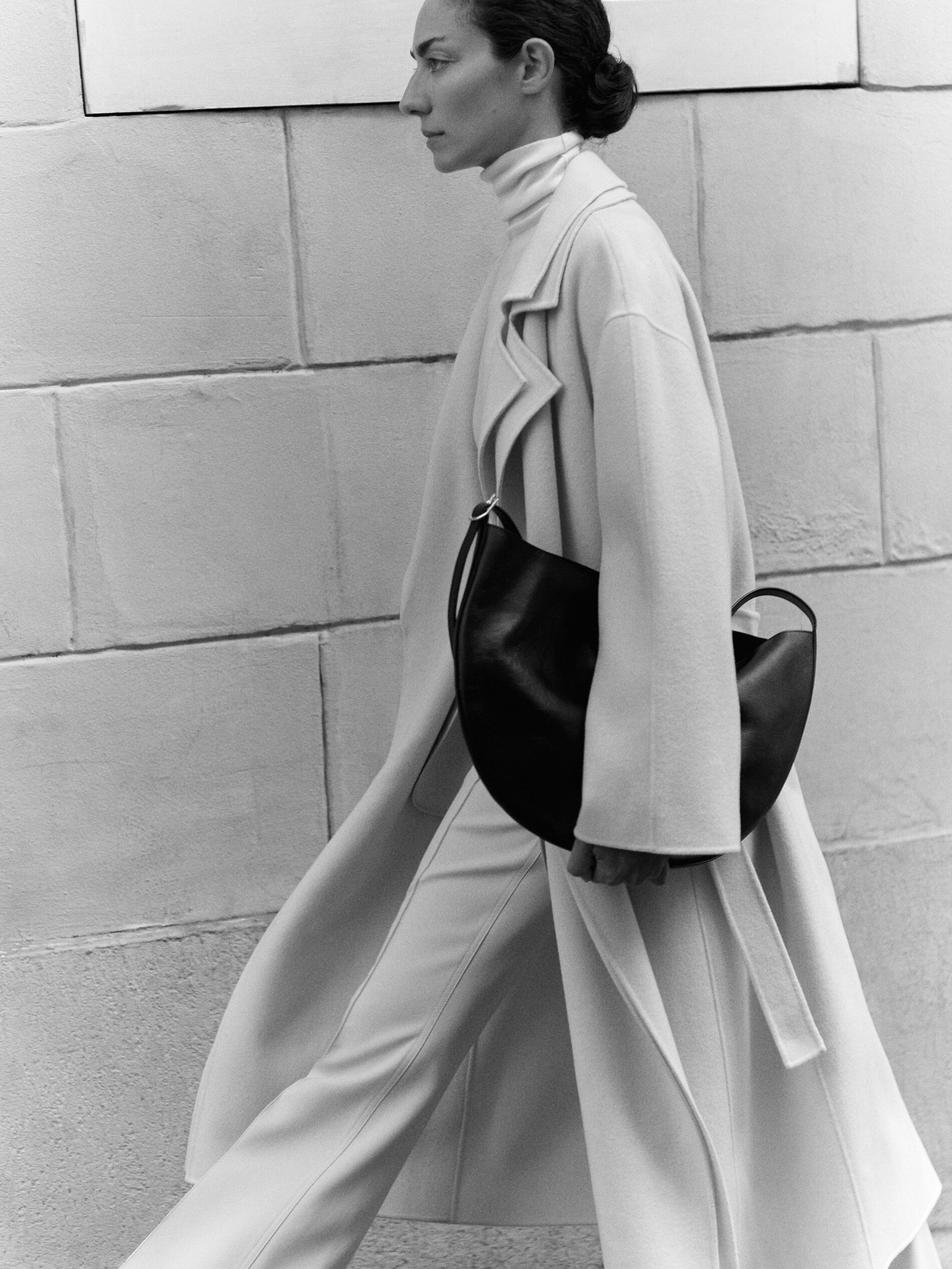 massimo dutti white coat