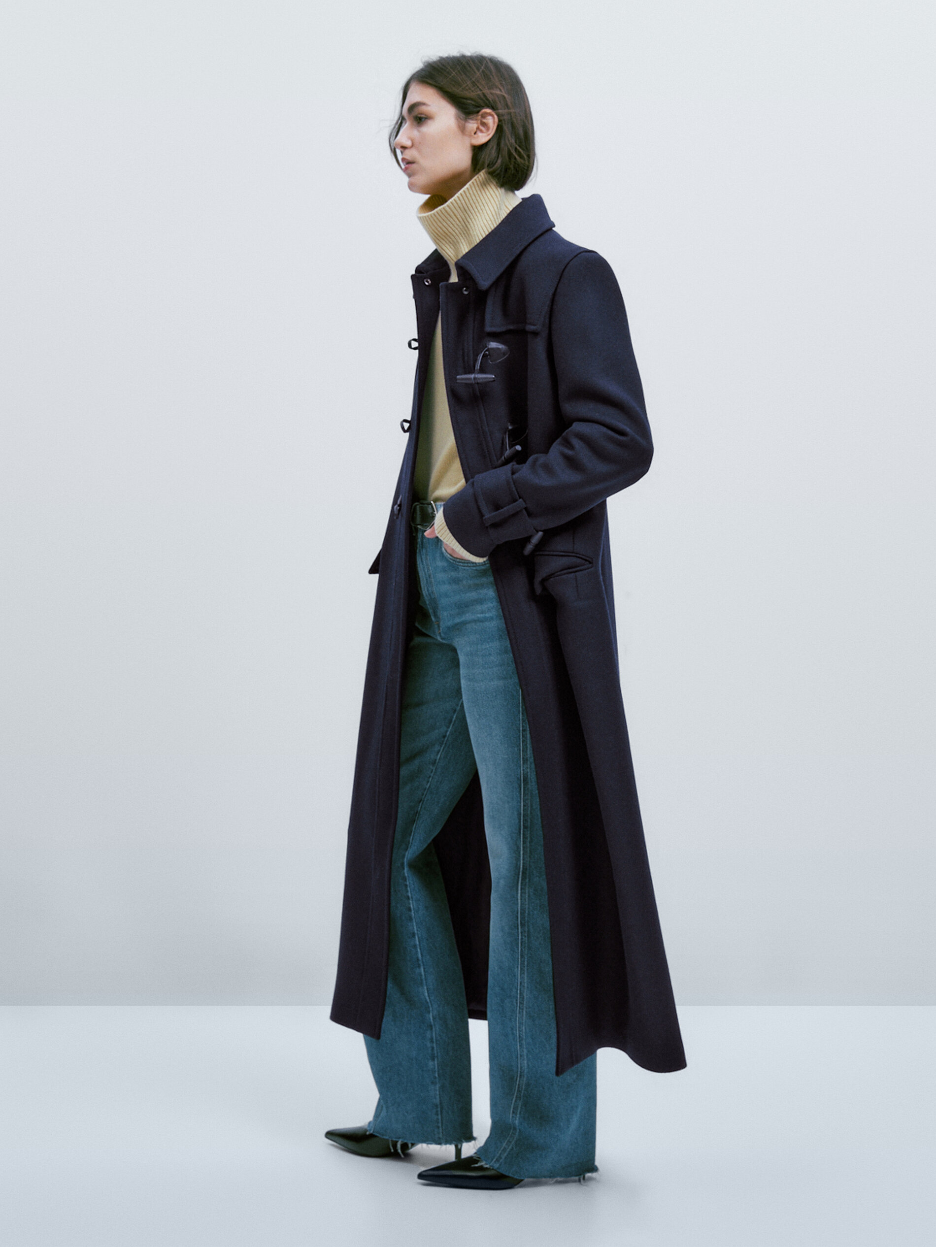 massimo dutti white coat