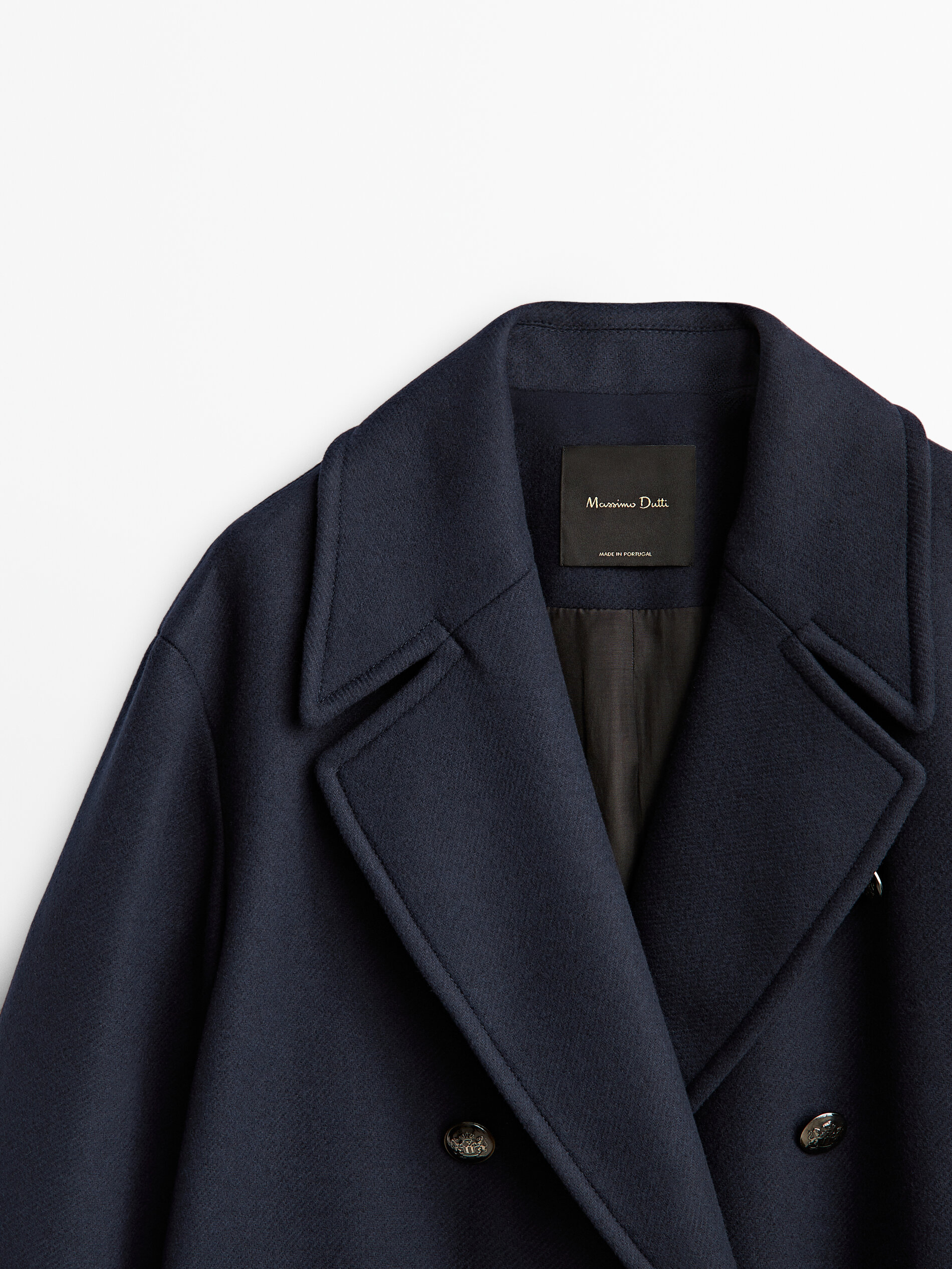 Navy blue coat with metal buttons 