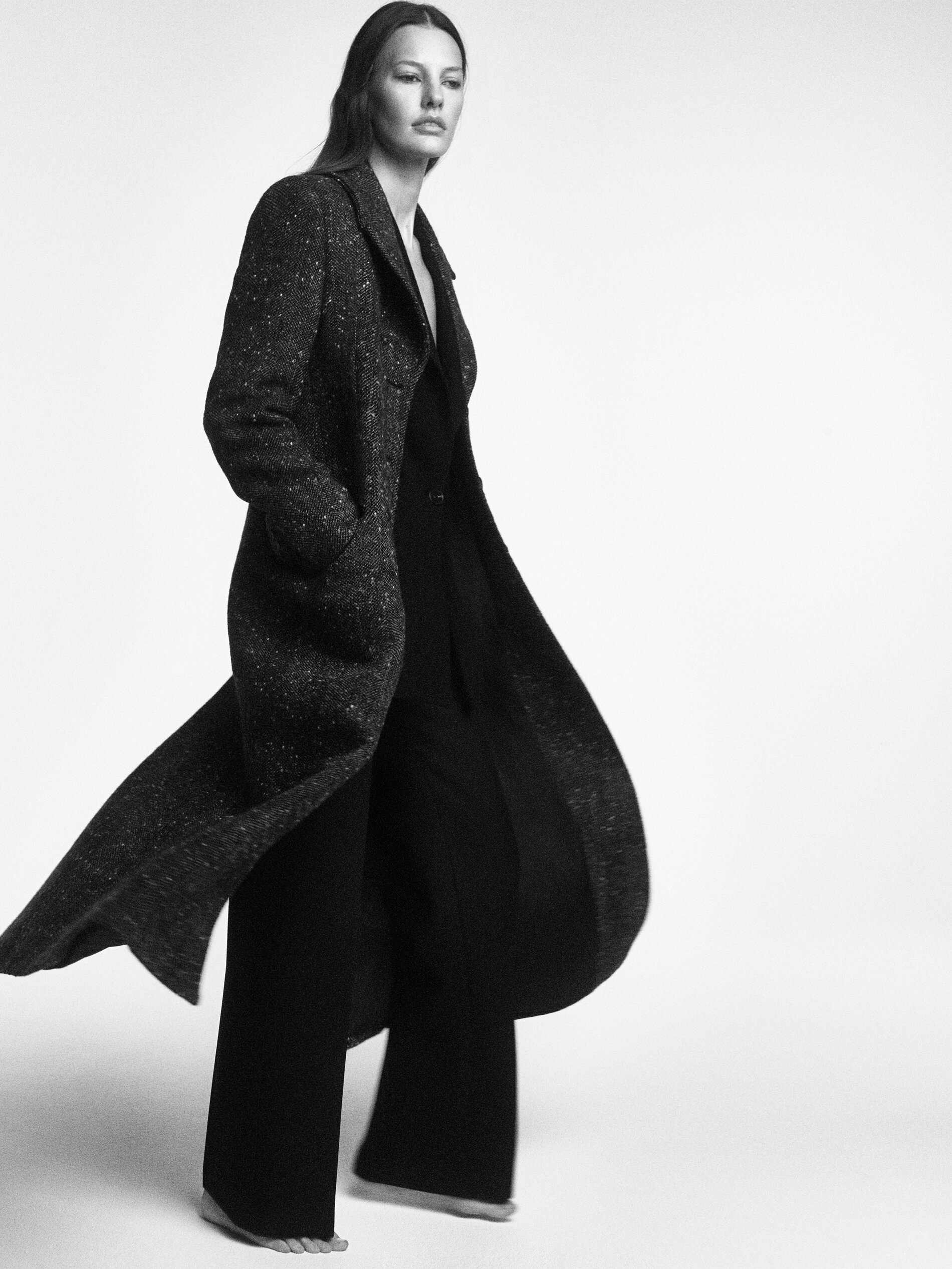 massimo dutti white coat