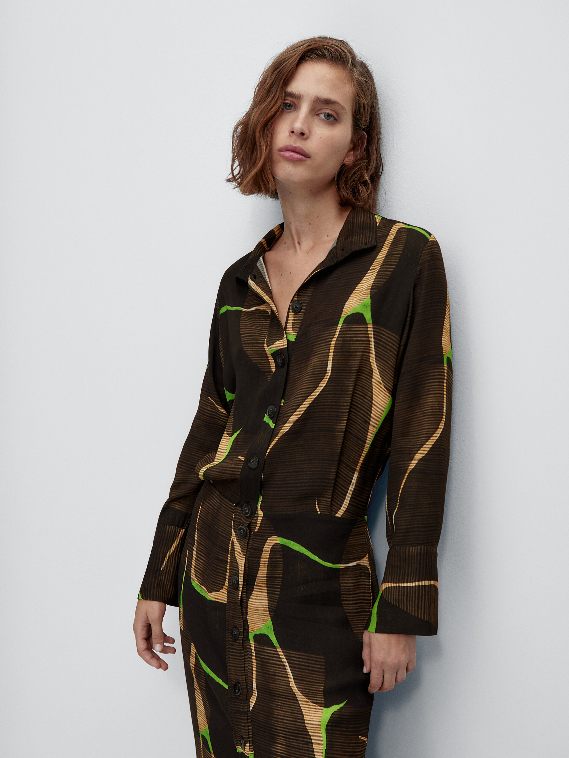 Long printed dress - Massimo Dutti Vietnam