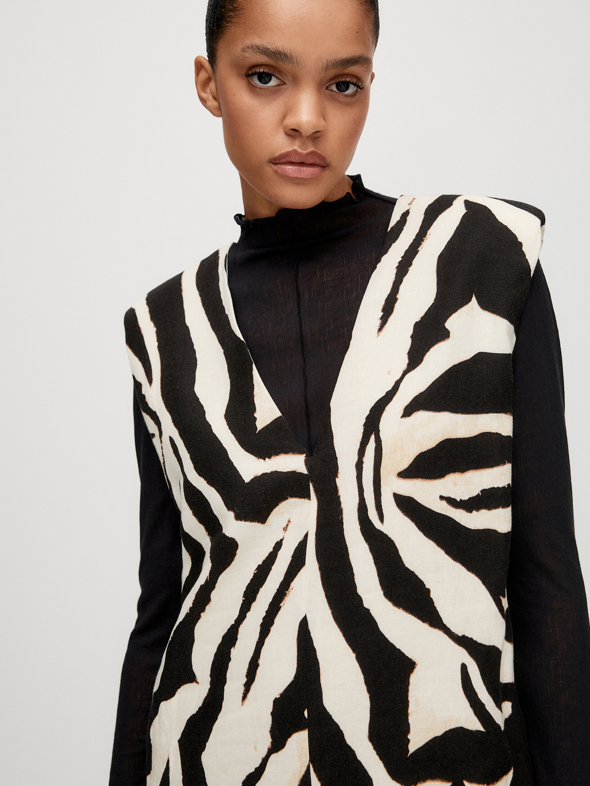 Short zebra print dress - Massimo Dutti 