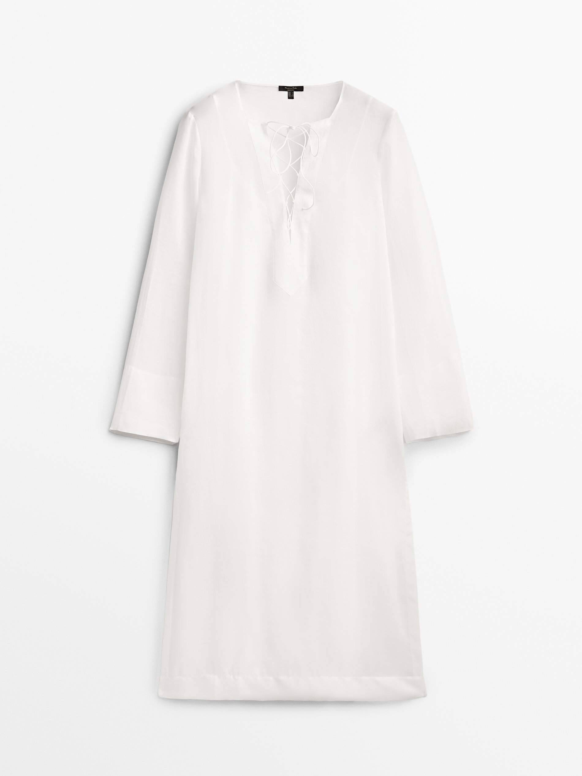 100% ramie tunic dress - Massimo Dutti 