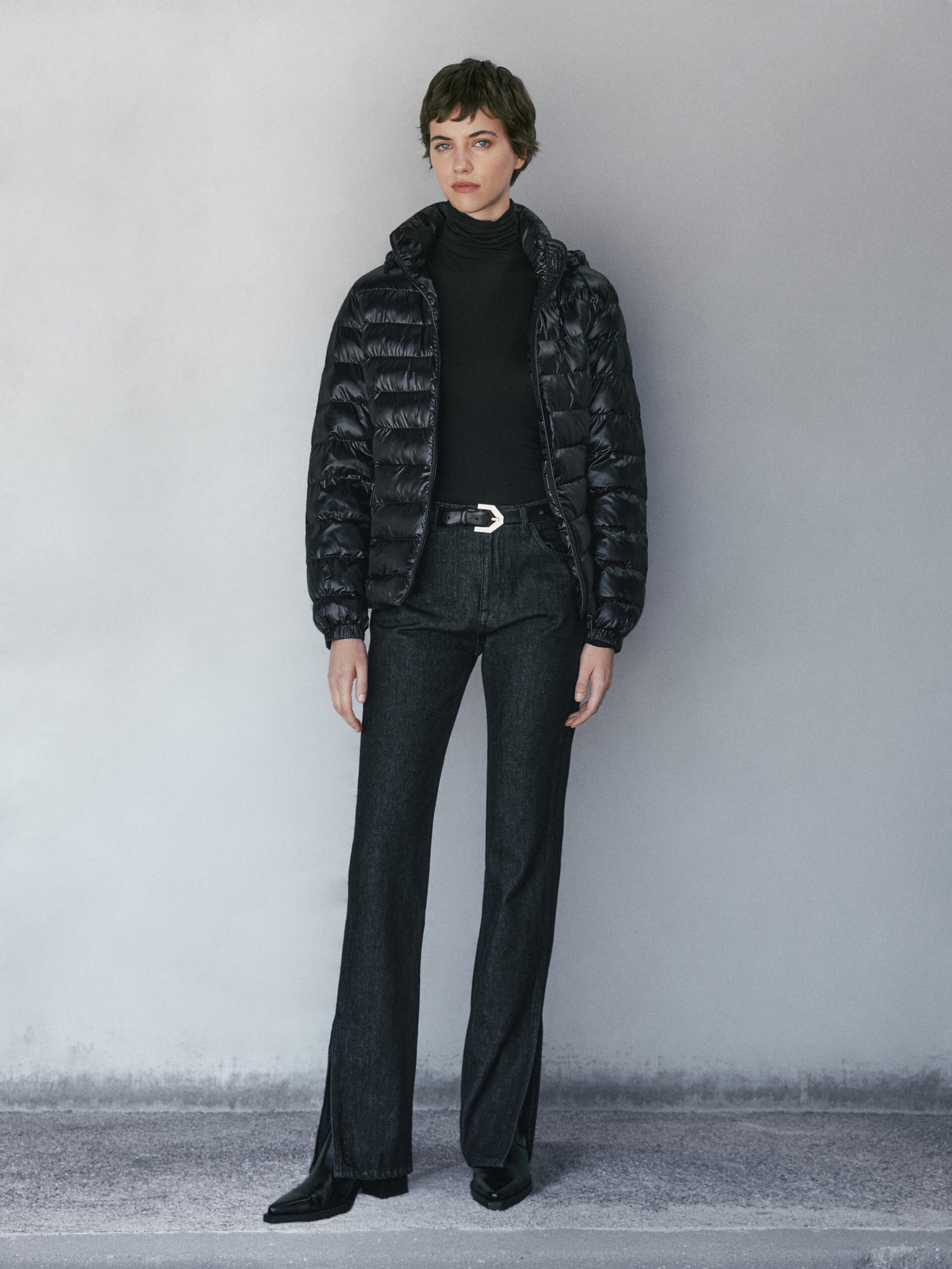 WOMEN FASHION Coats Puffer jacket Elegant Massimo Dutti Puffer jacket Green 40                  EU discount 67% 