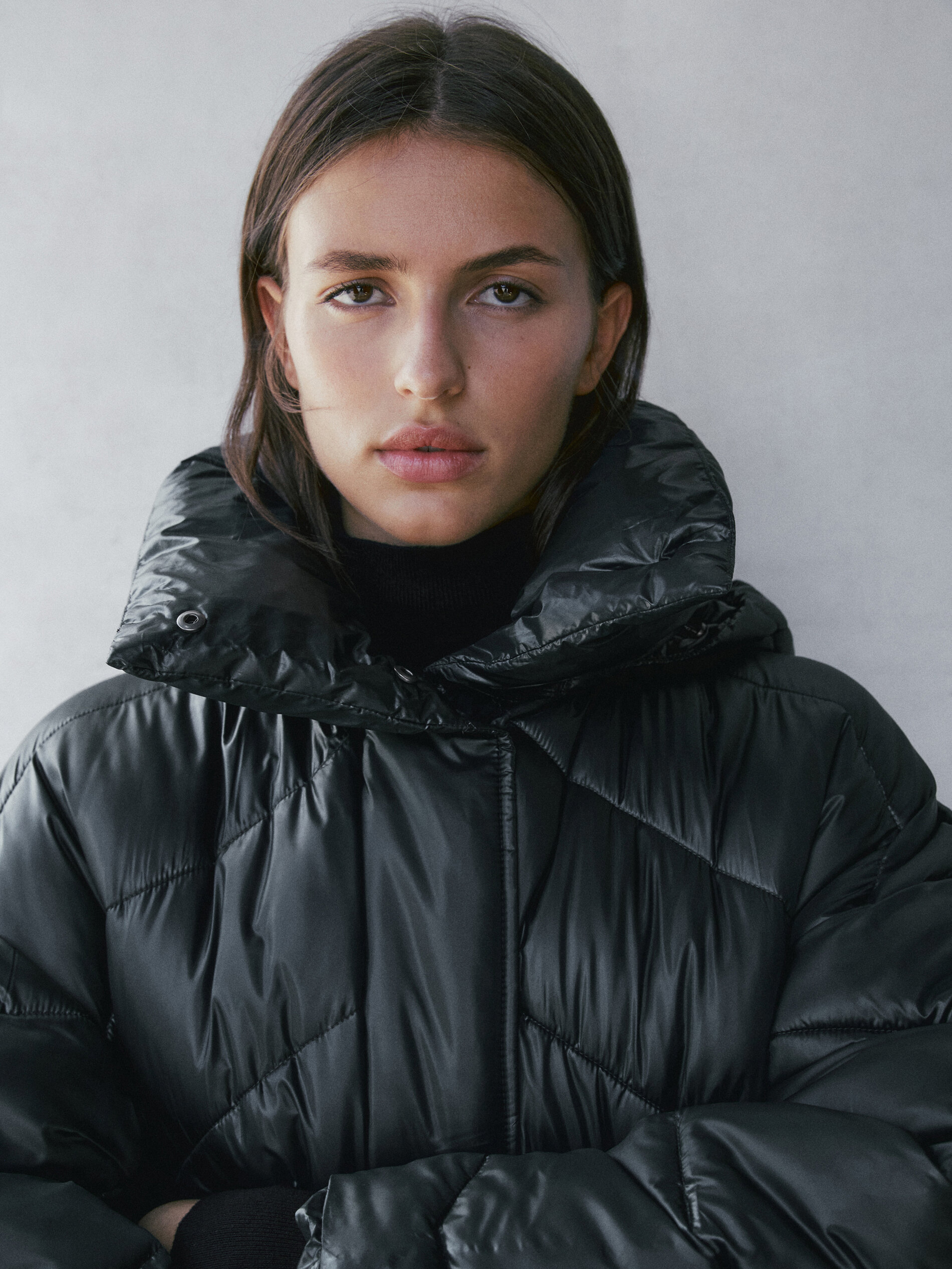 Massimo Dutti - Women - Puffer Jacket with Topstitching - Green - Xs-S