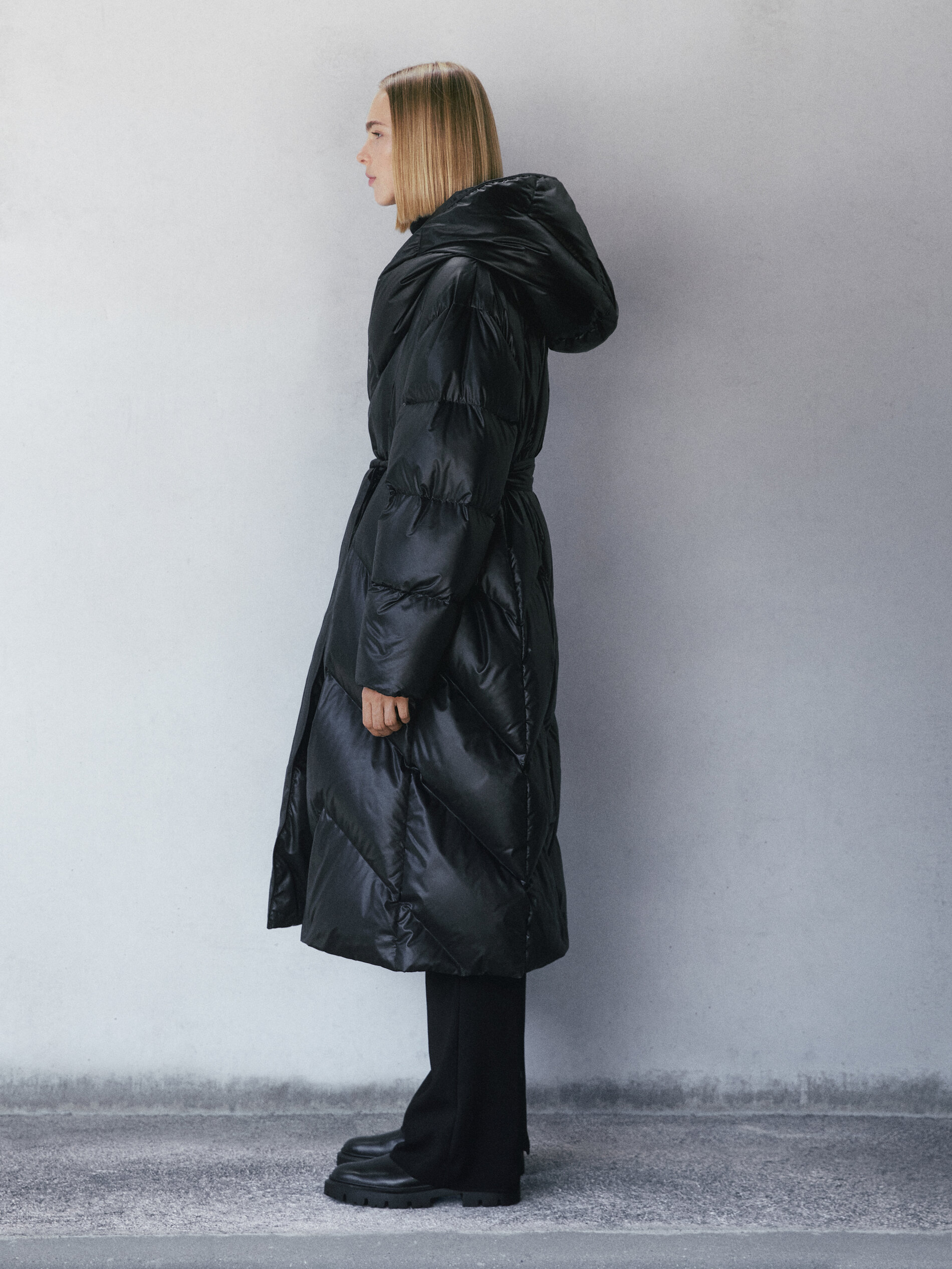 Long crossover down jacket - Massimo 