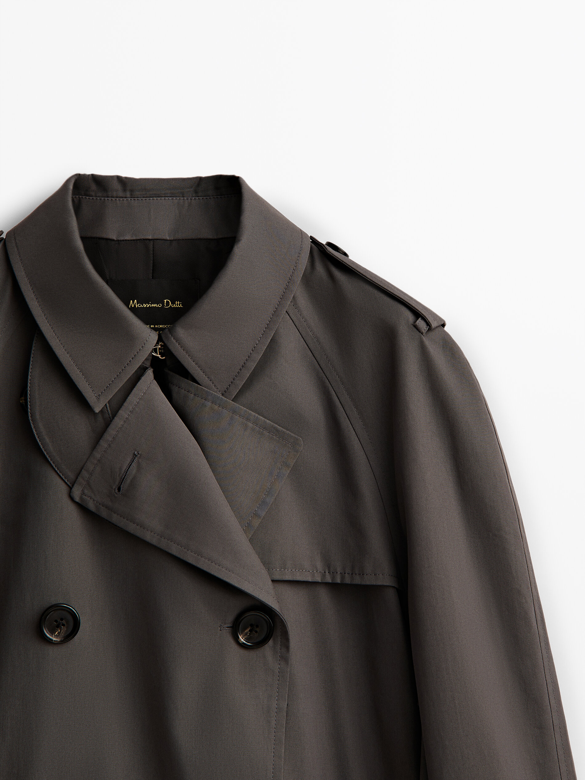 grey trench coat
