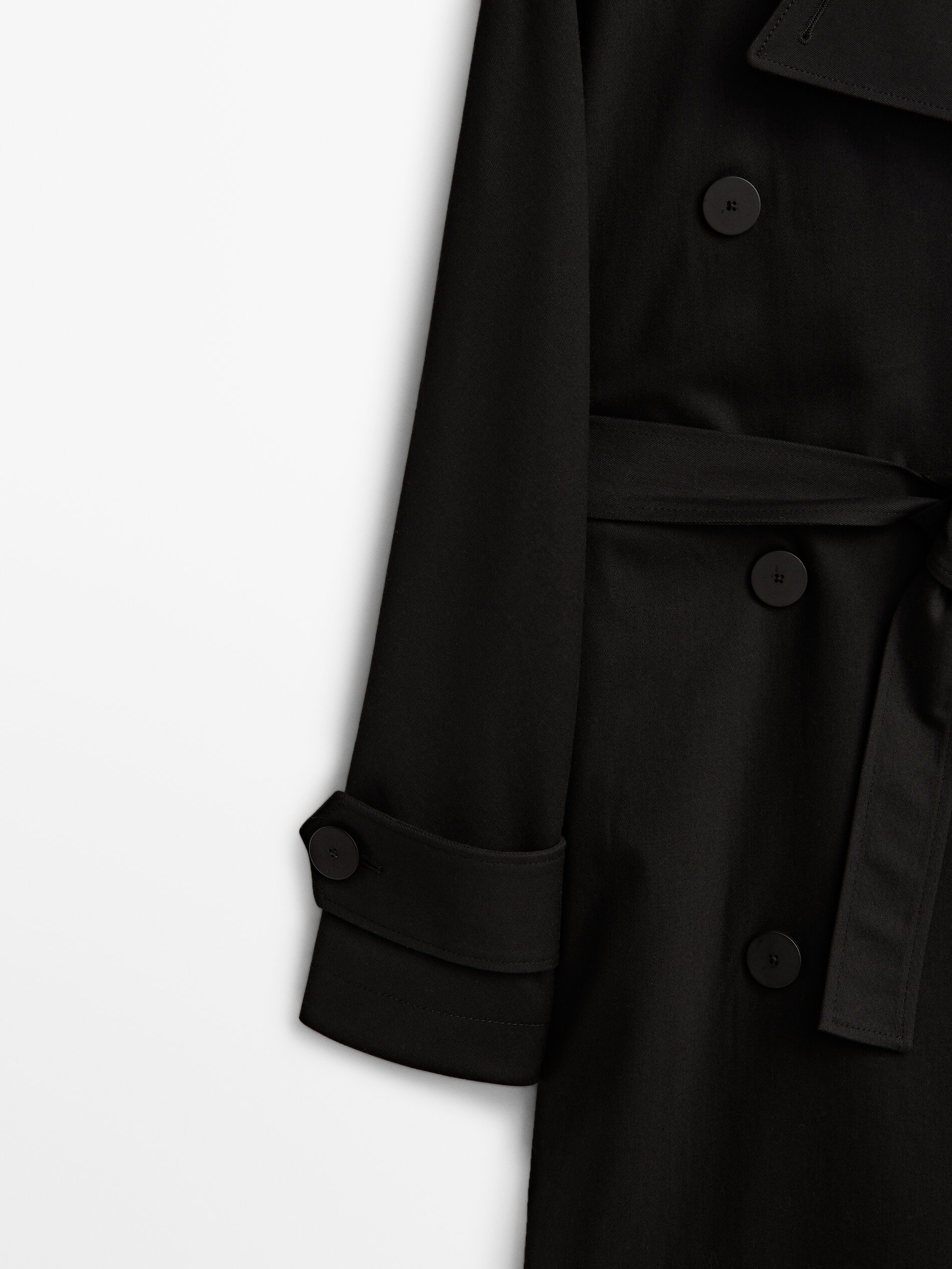 new look black trench coat