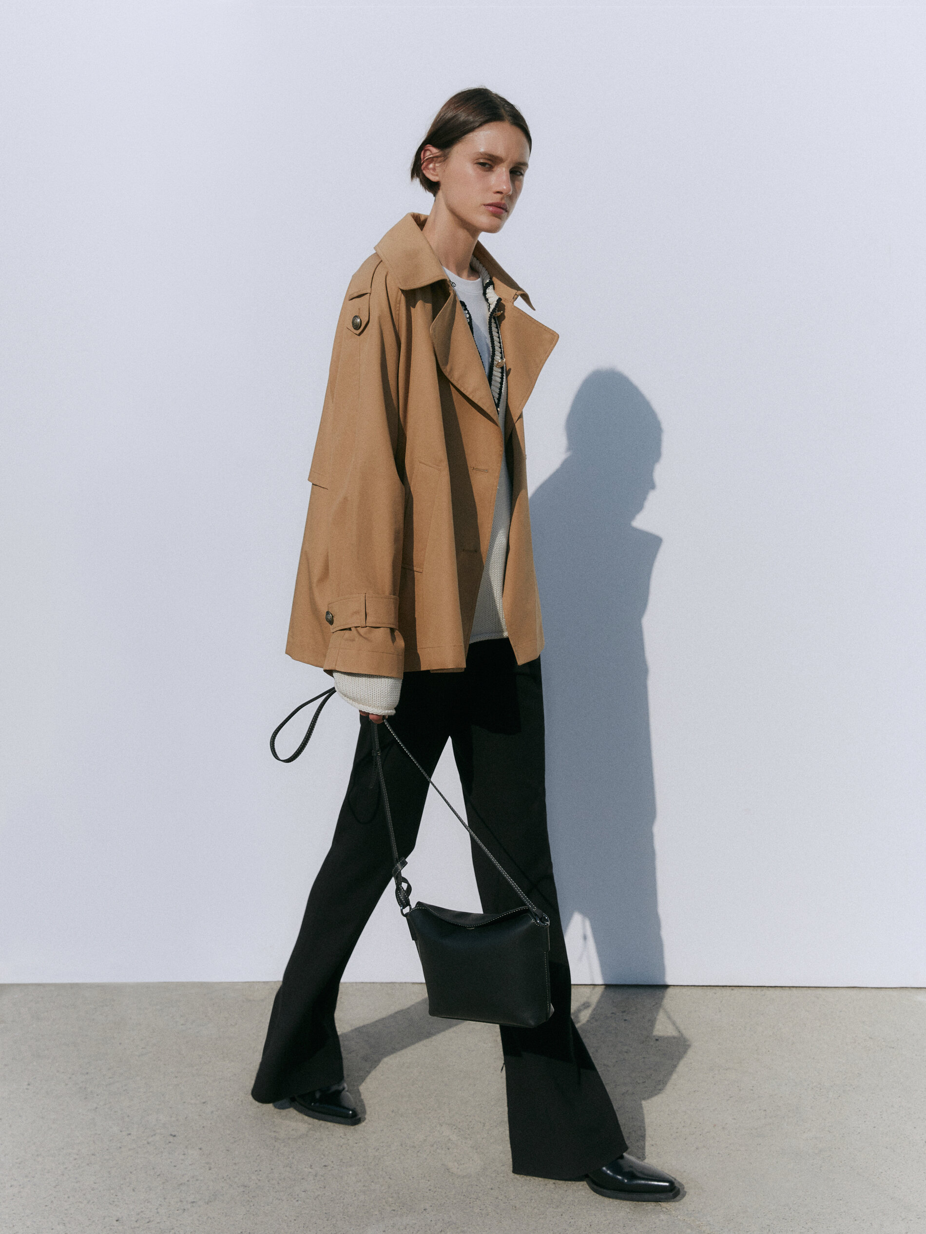 massimo dutti trench coat blue