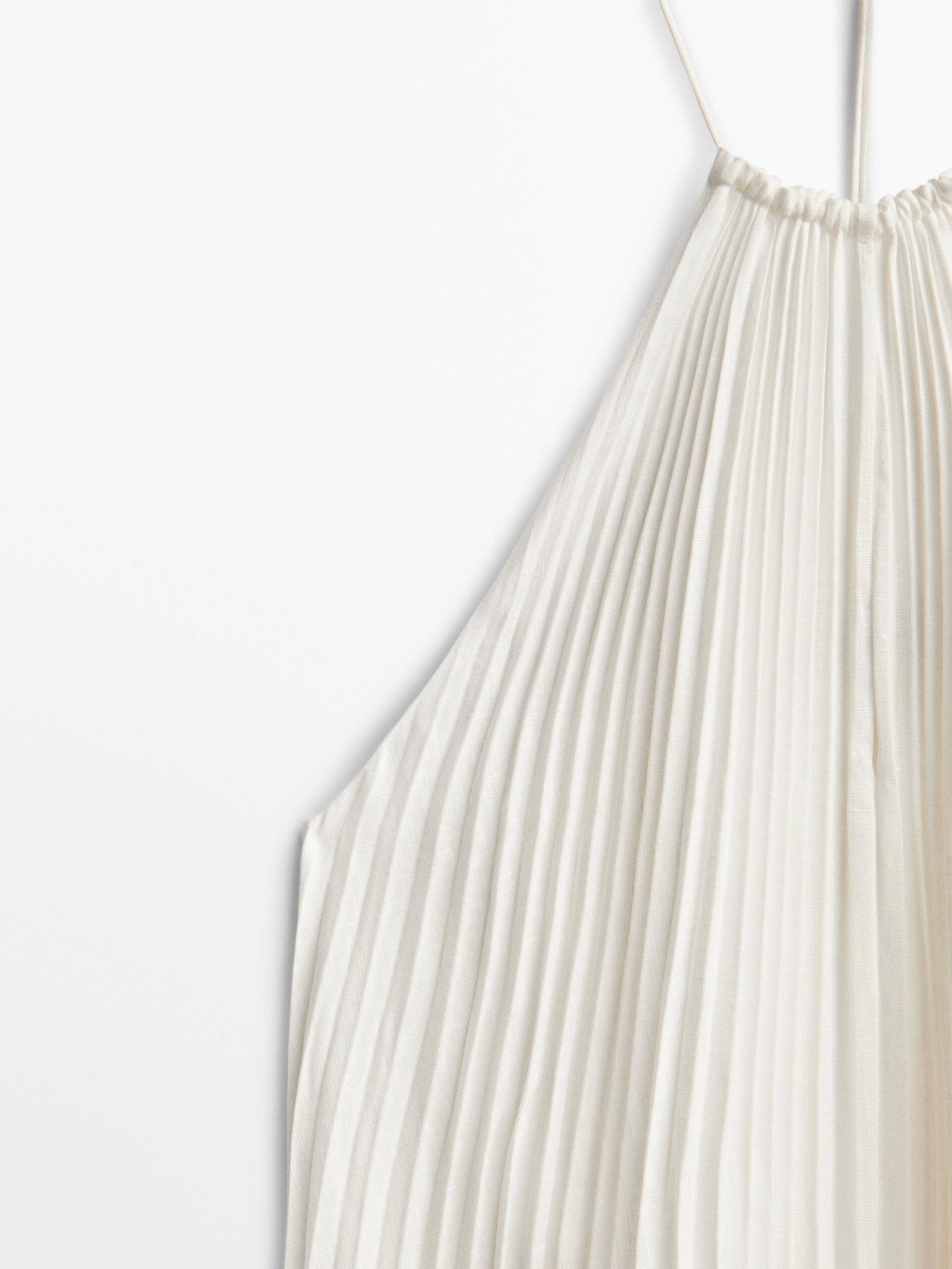 Long pleated dress - Massimo Dutti 