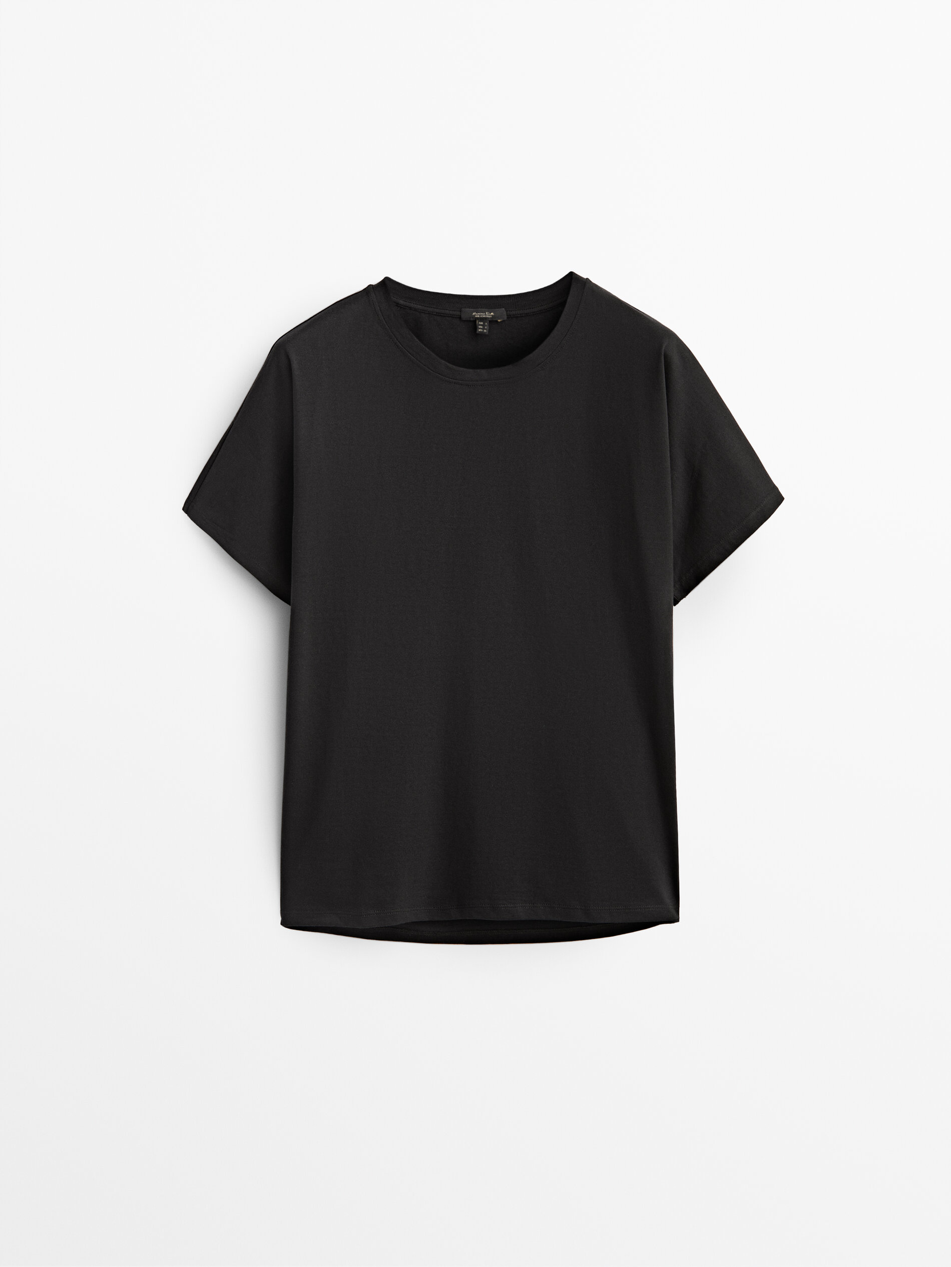 Plain black cotton shirt clearance