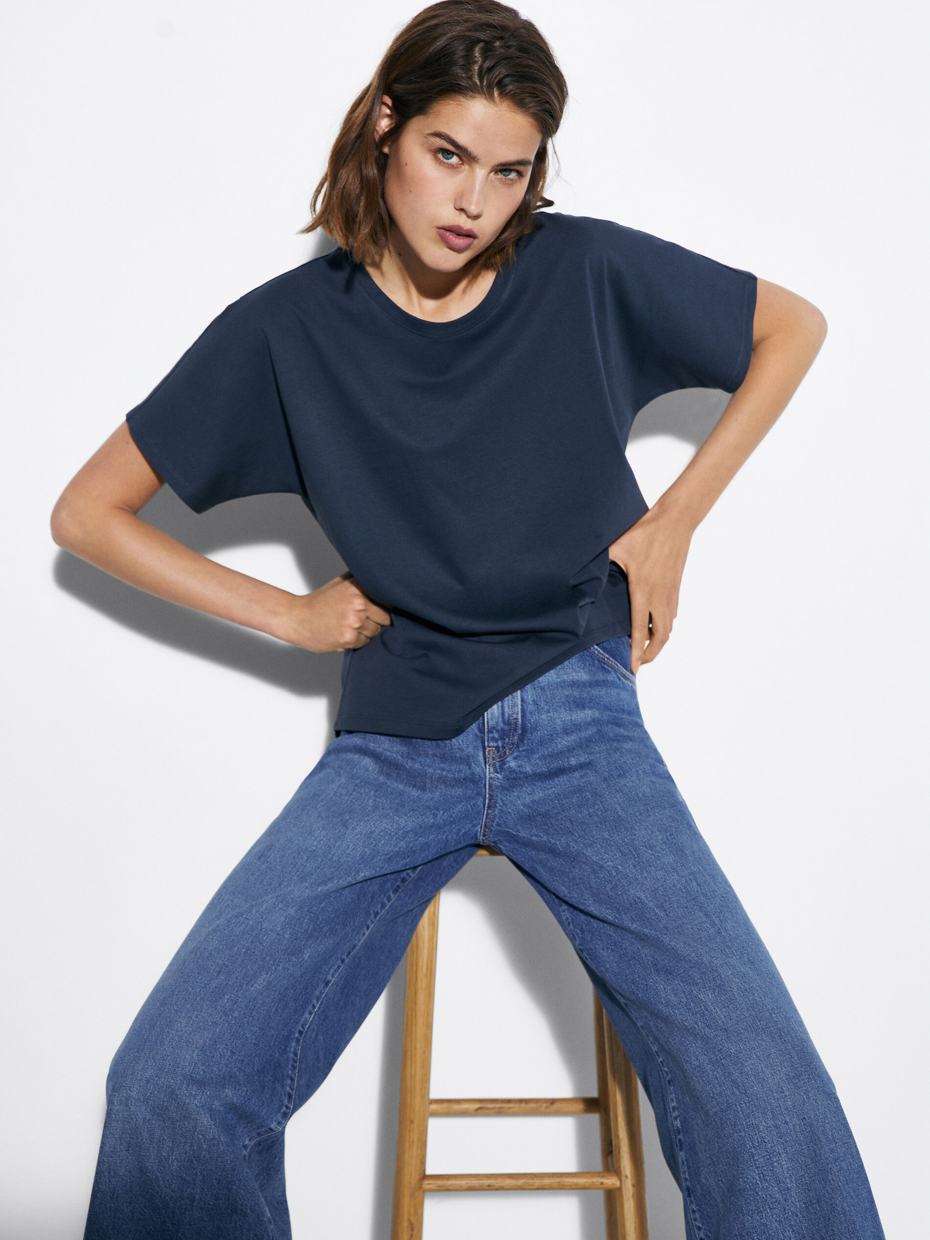 Plain cotton t-shirt - Massimo Dutti 