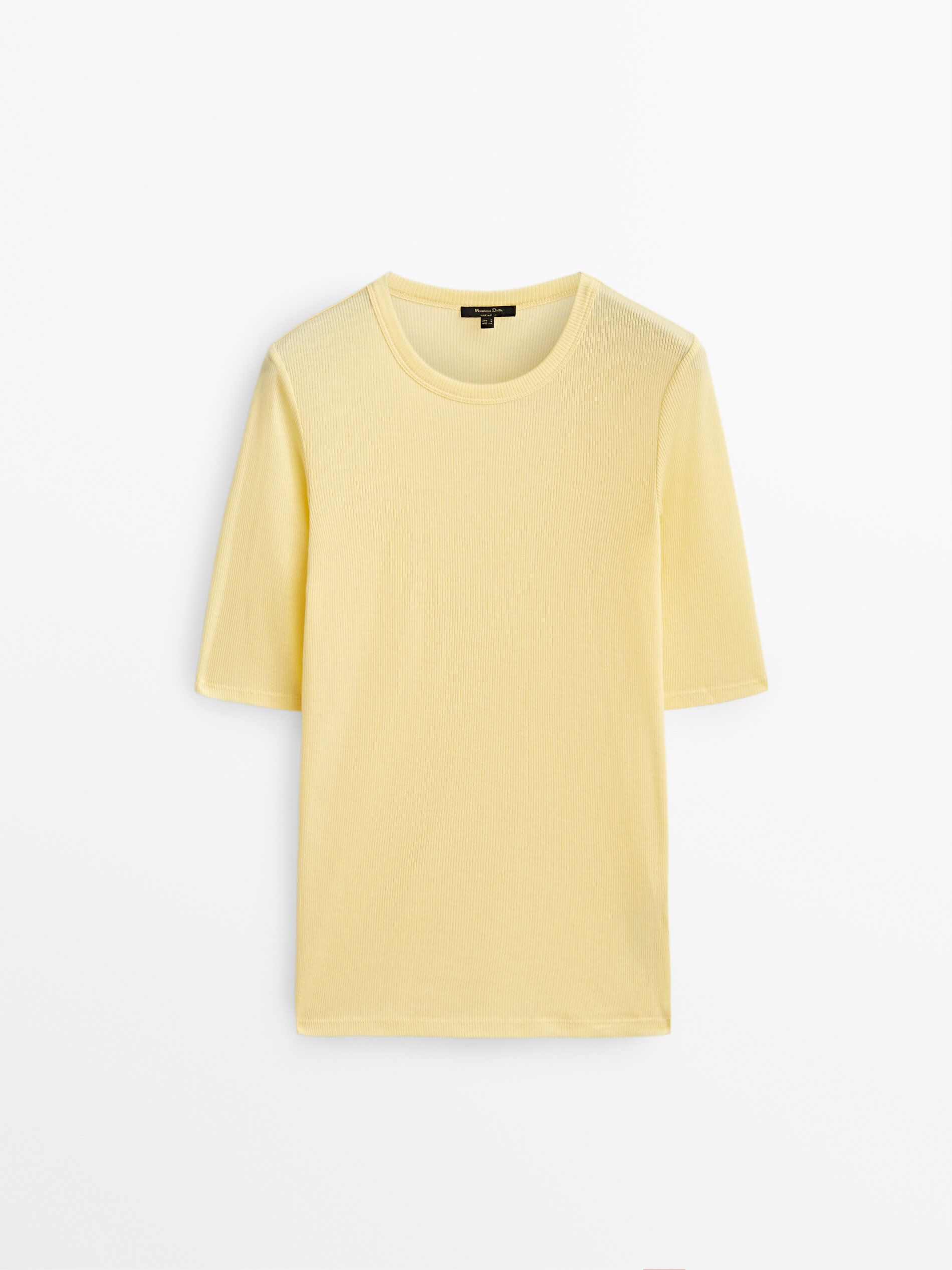 Yellow ribbed shirt clearance