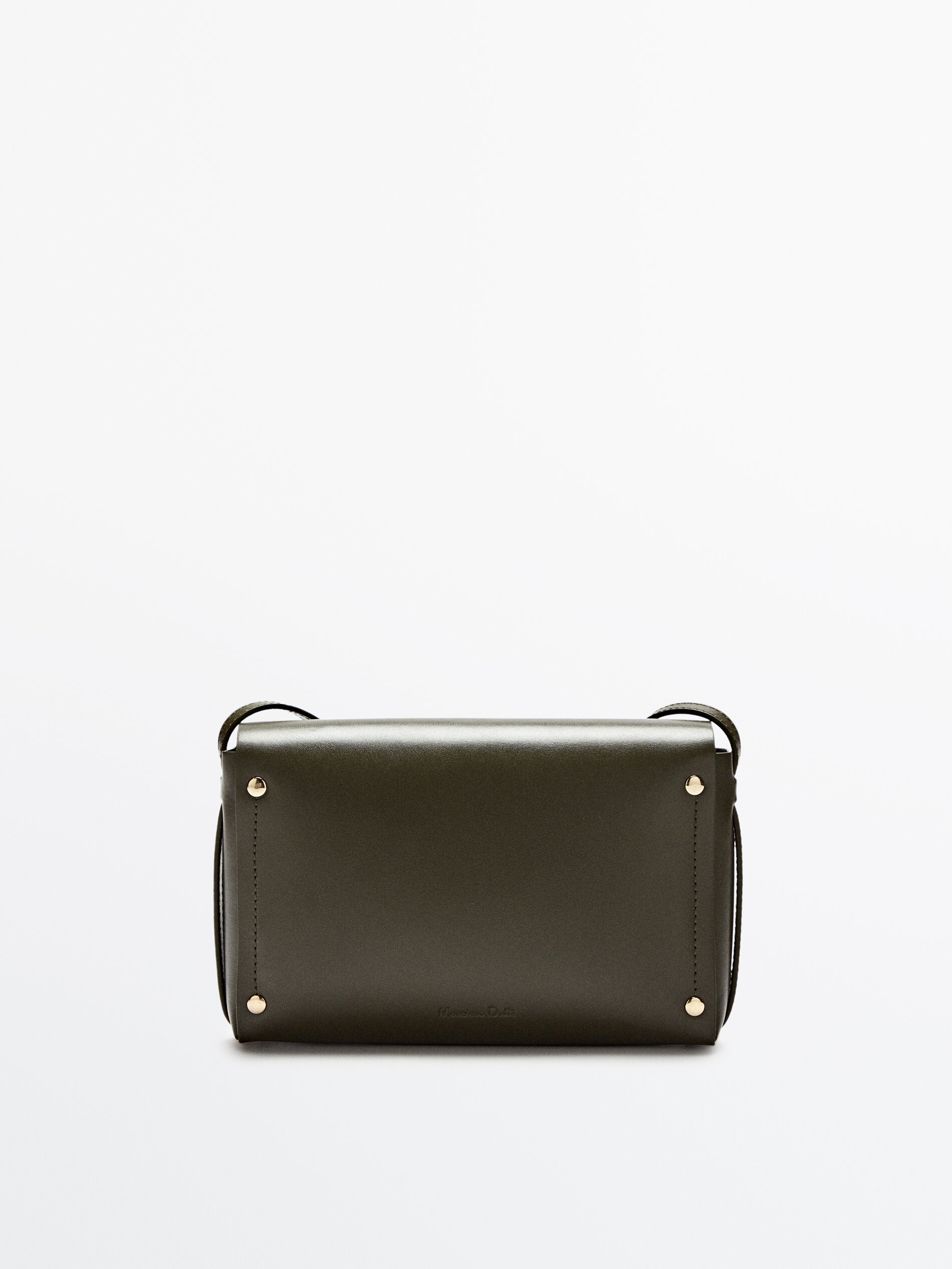 Leather crossbody clutch bag - Massimo