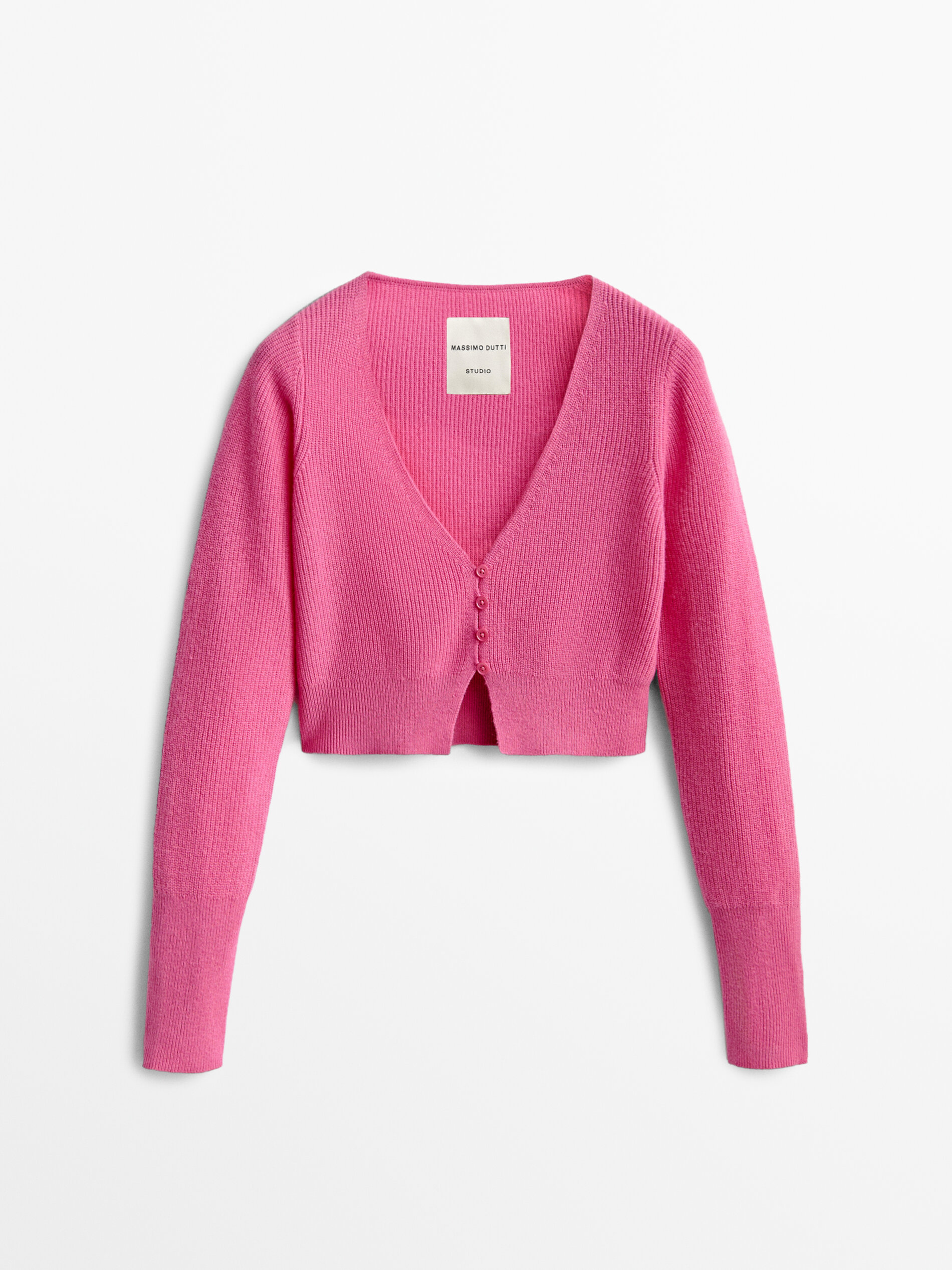 Cropped knit cashmere cardigan - Studio 