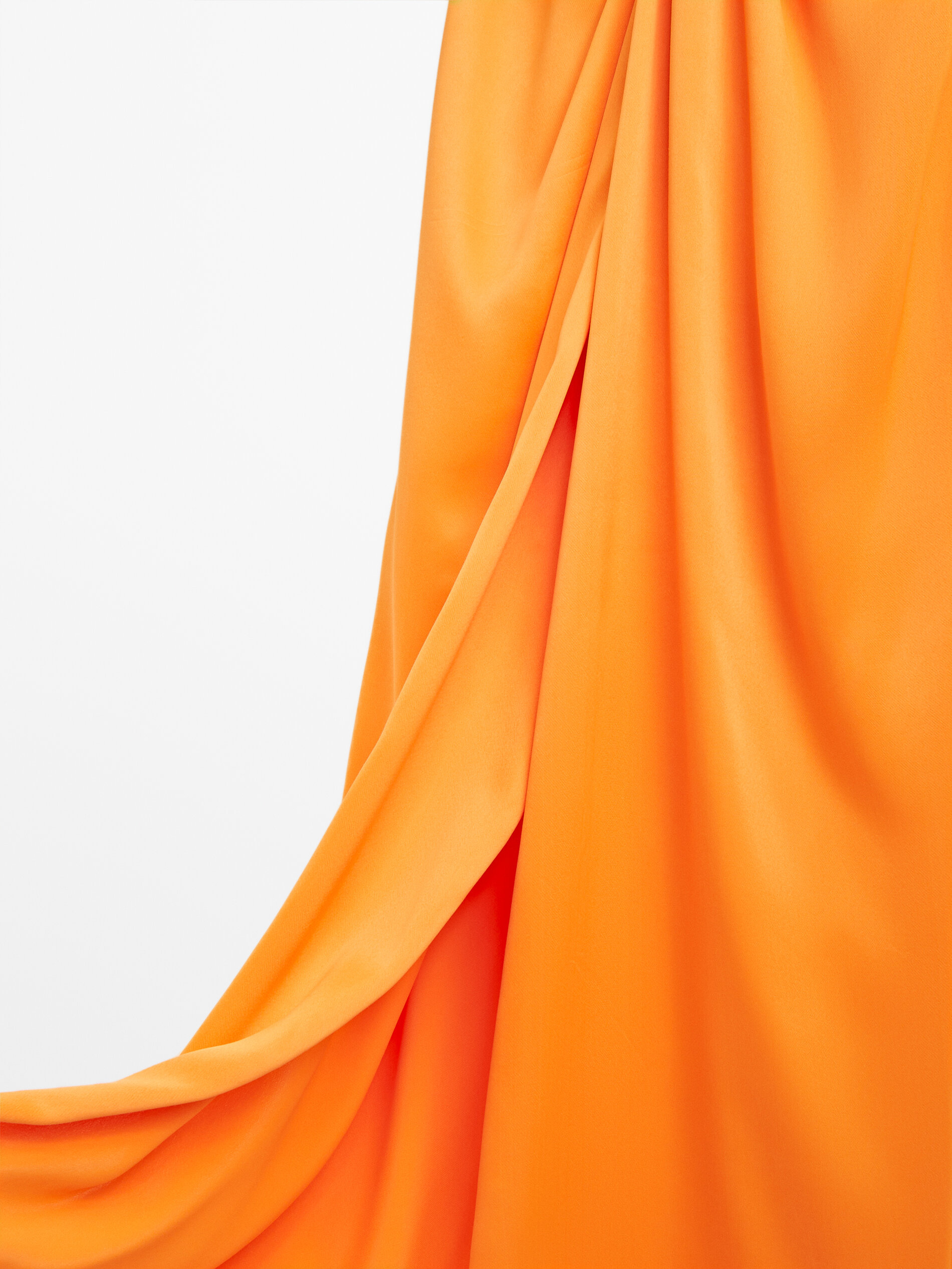 Orange V-neck dress -Studio - Massimo 