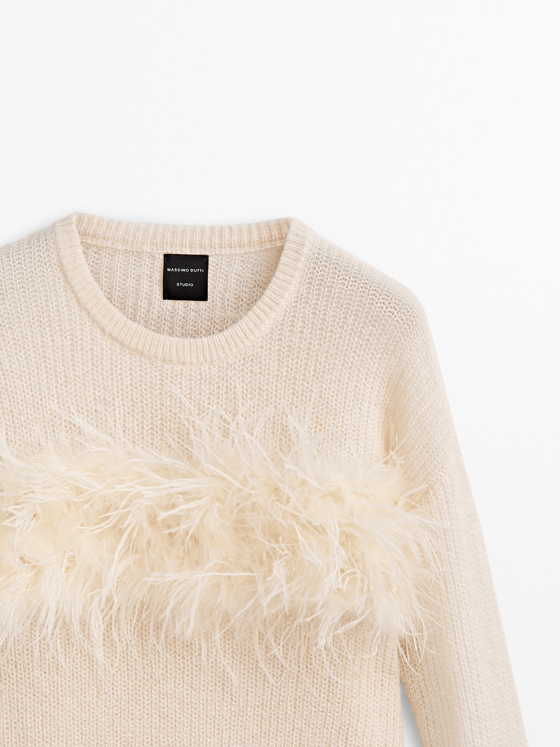 Sweater with feather detail - Studio 