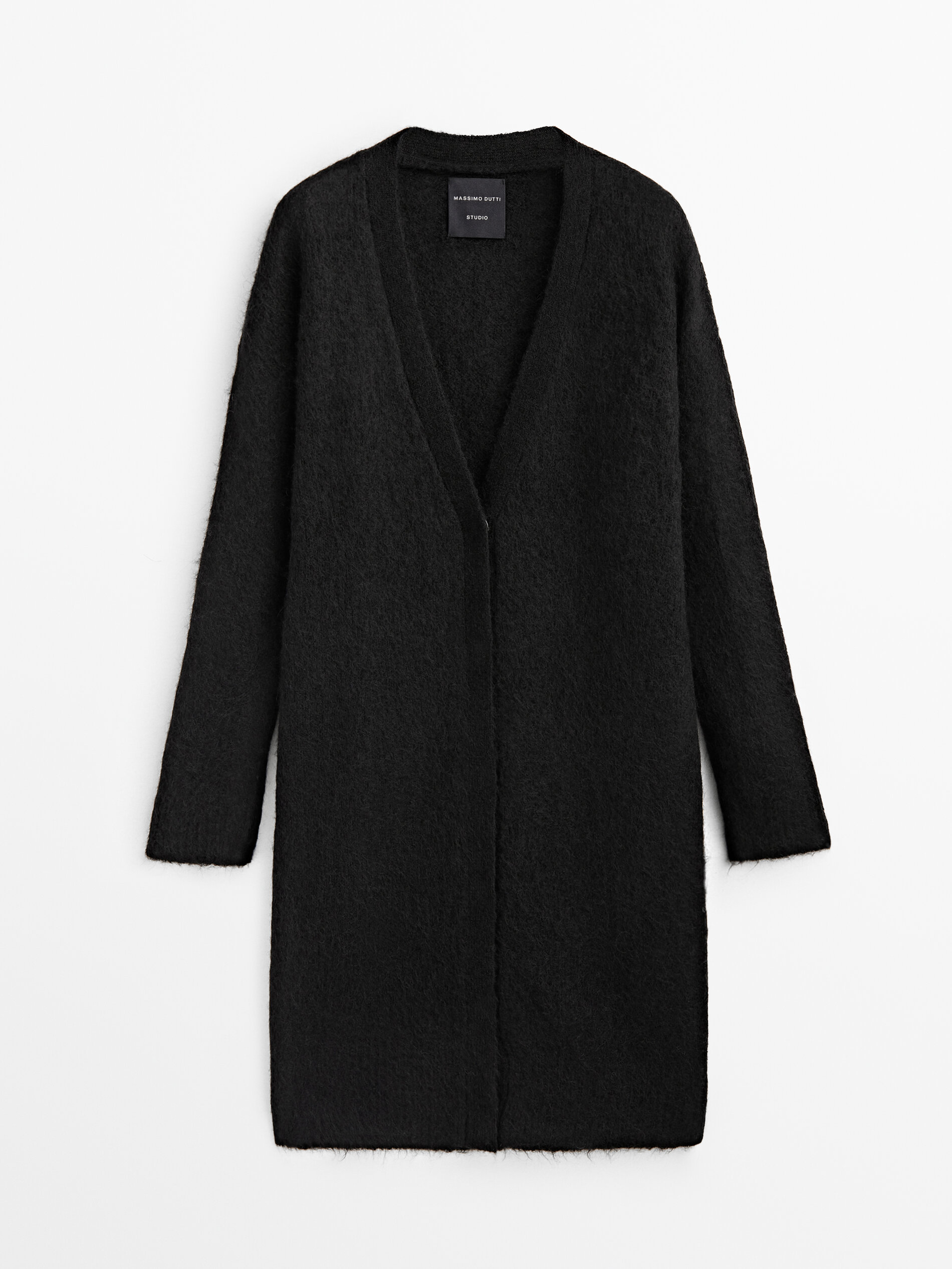 Massimo Dutti - Women - Long Knit Cardigan - Studio - Black - M