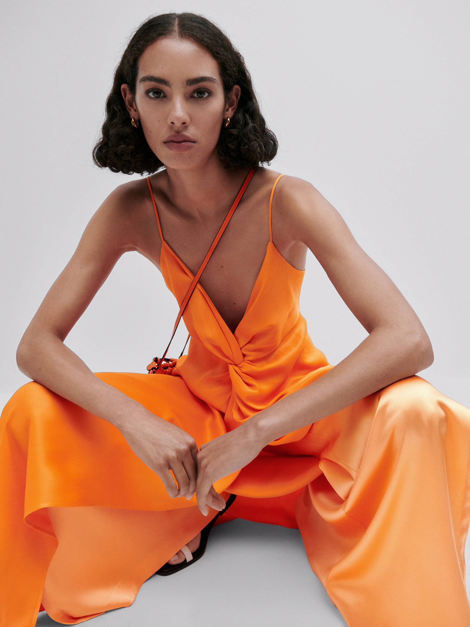 Long satin dress -Studio - Massimo 