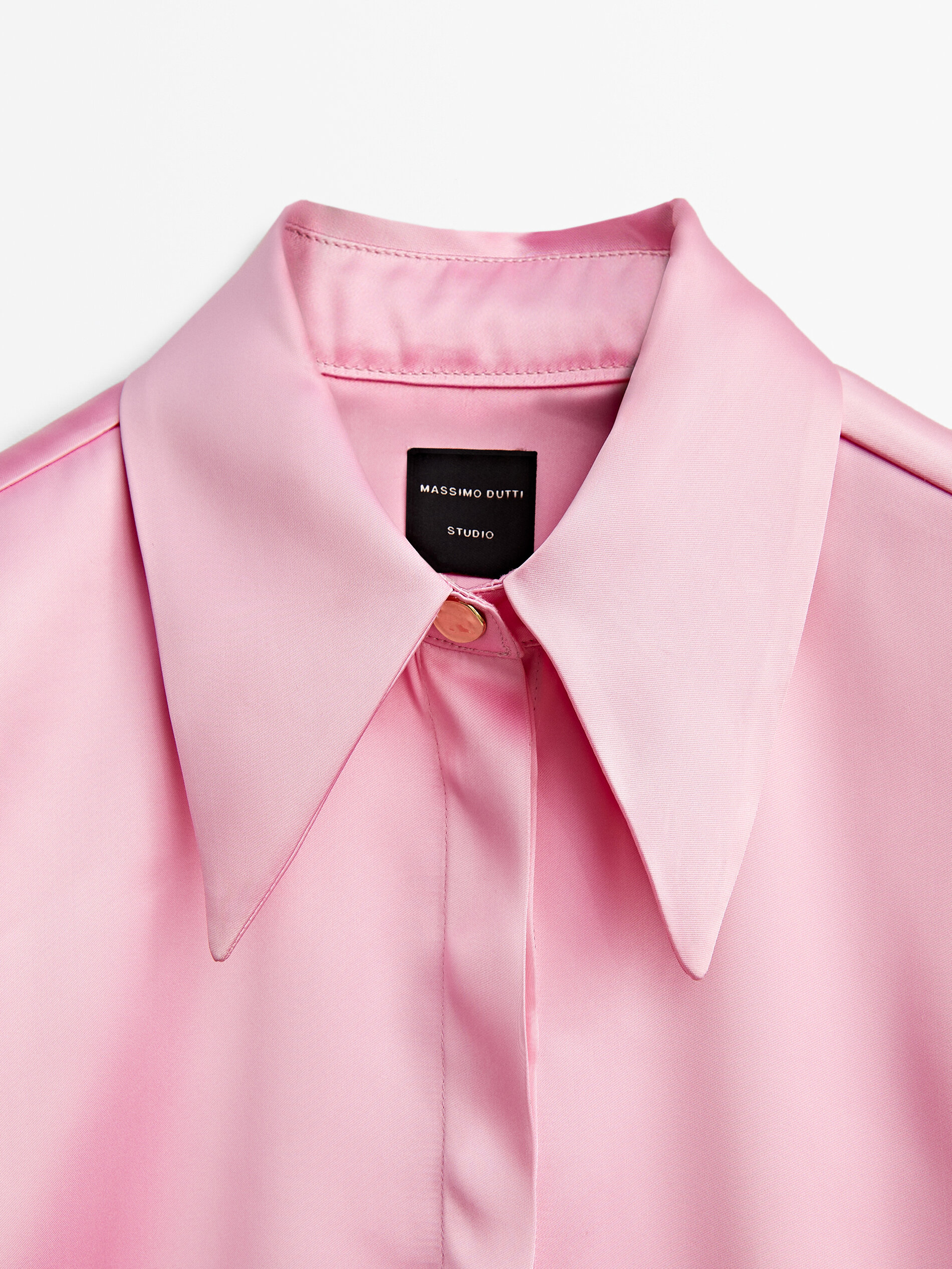 Light pink silk shirt clearance