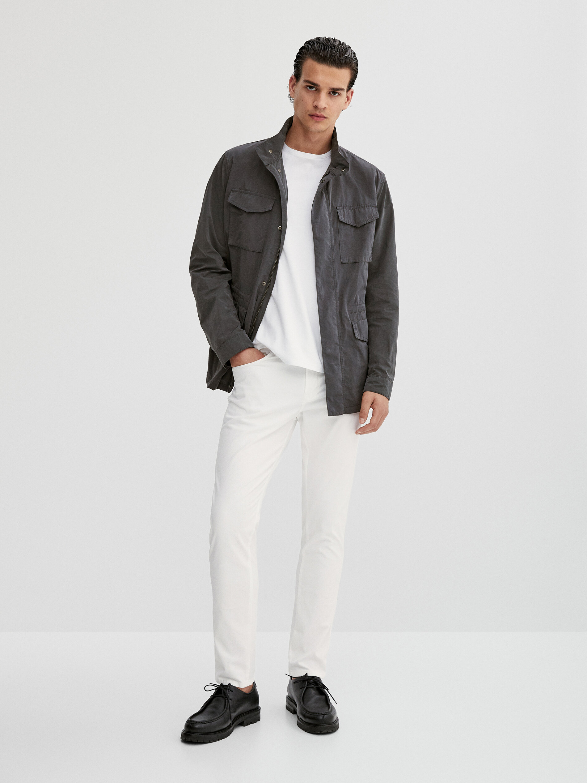 Pantalón tejanero estructura slim fit - Massimo Dutti España