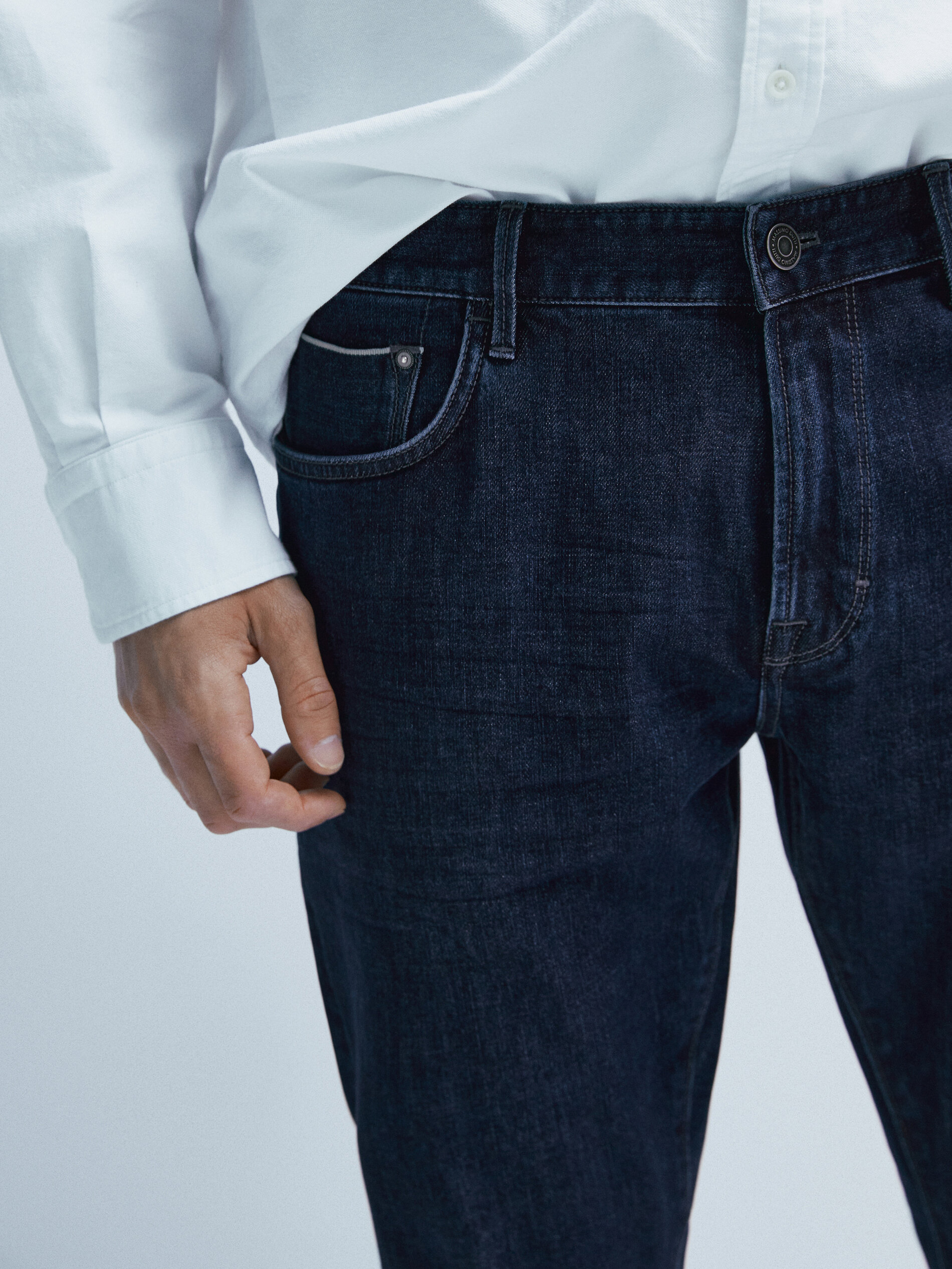 Slim fit selvedge jeans - Massimo Dutti 