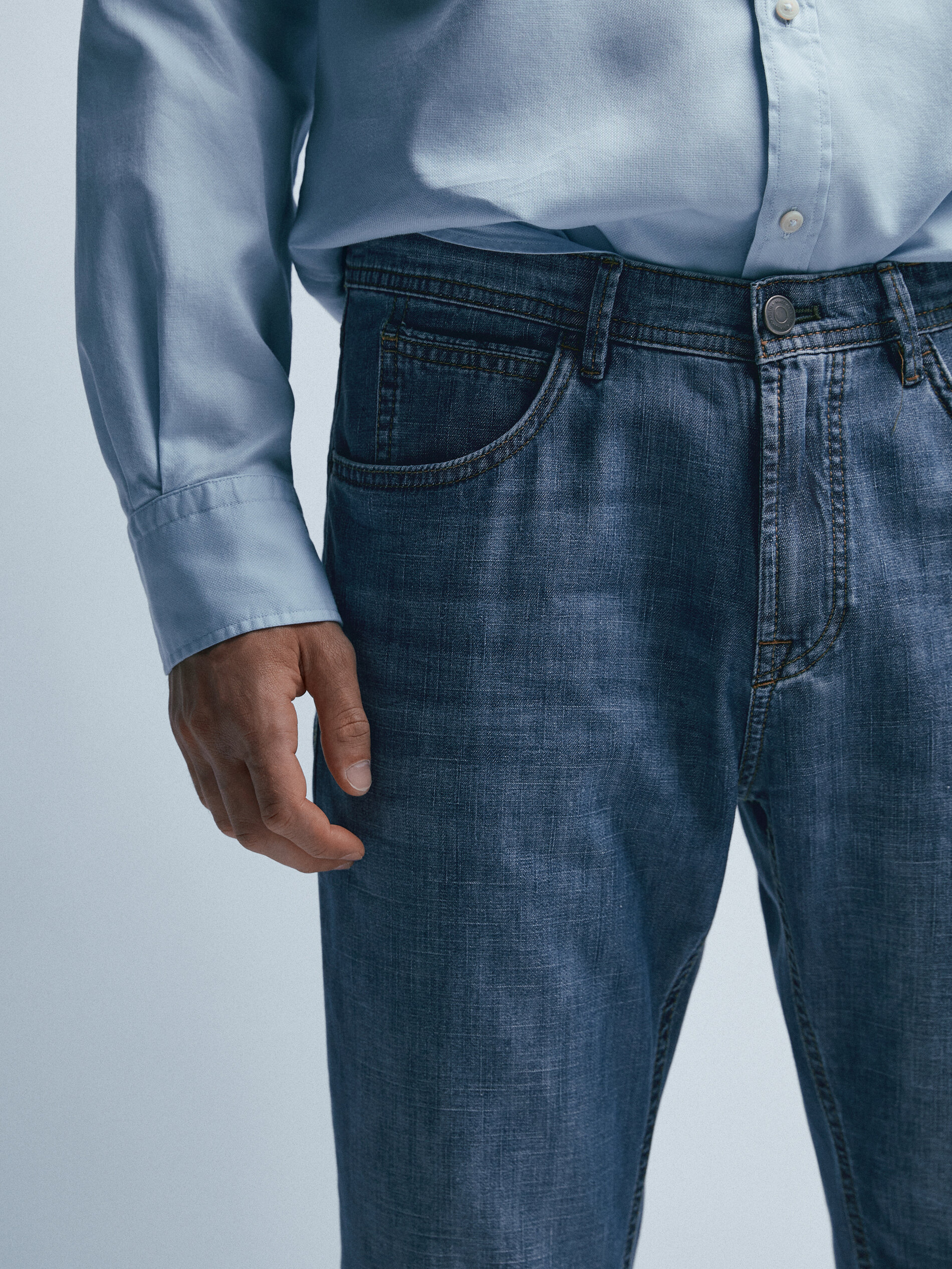 Casual fit stonewash jeans - Massimo 