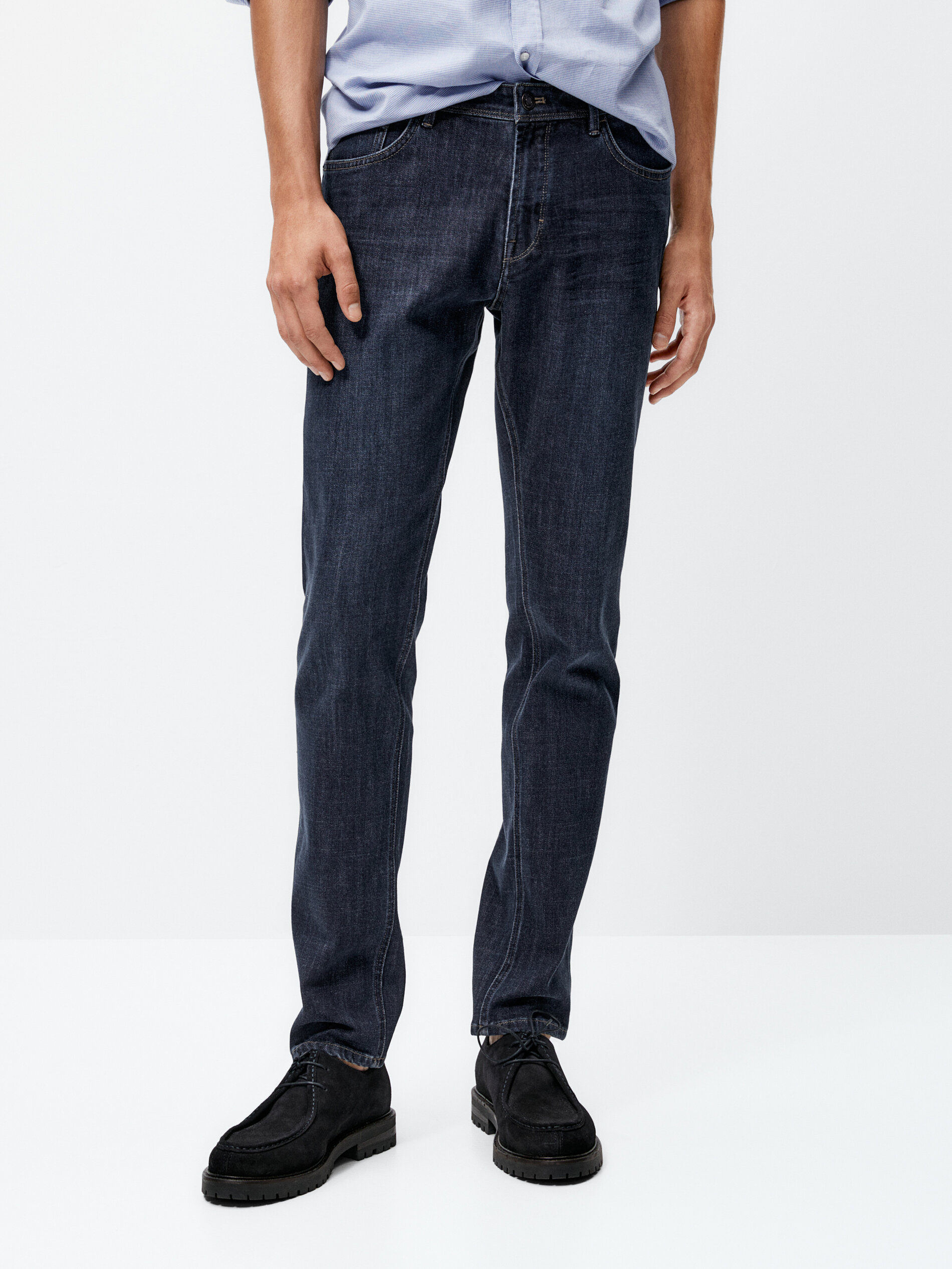 Mode Spijkerbroeken Slim jeans Massimo Dutti Slim jeans donkergrijs casual uitstraling 
