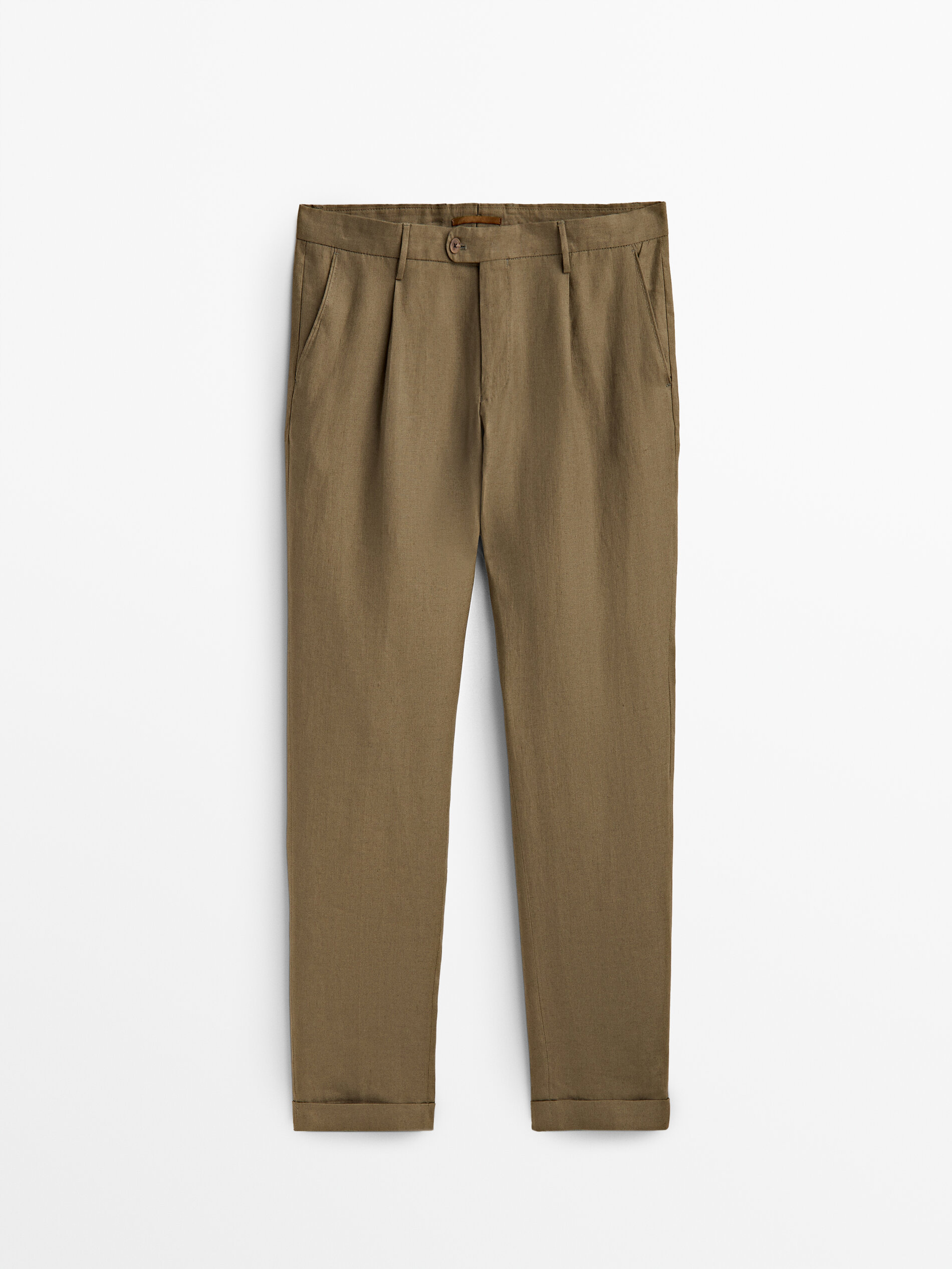 100% linen darted trousers - Massimo 