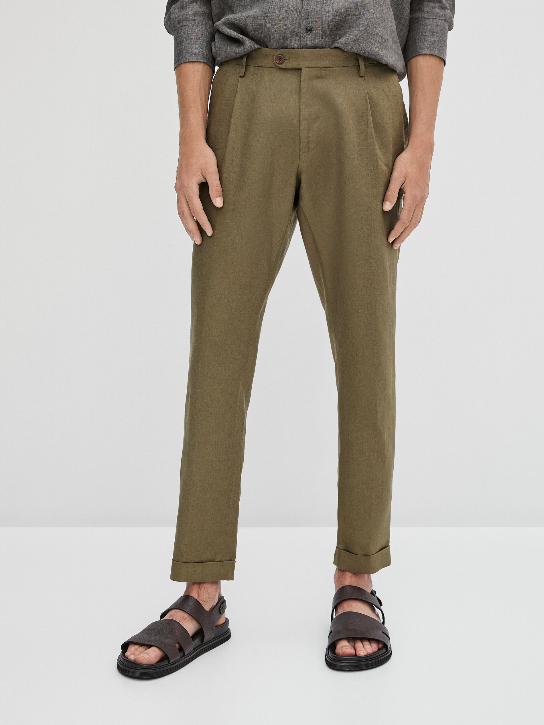 100% linen darted trousers - Massimo Dutti Türkiye 100% linen darted trousers - Massimo Dutti Türkiye