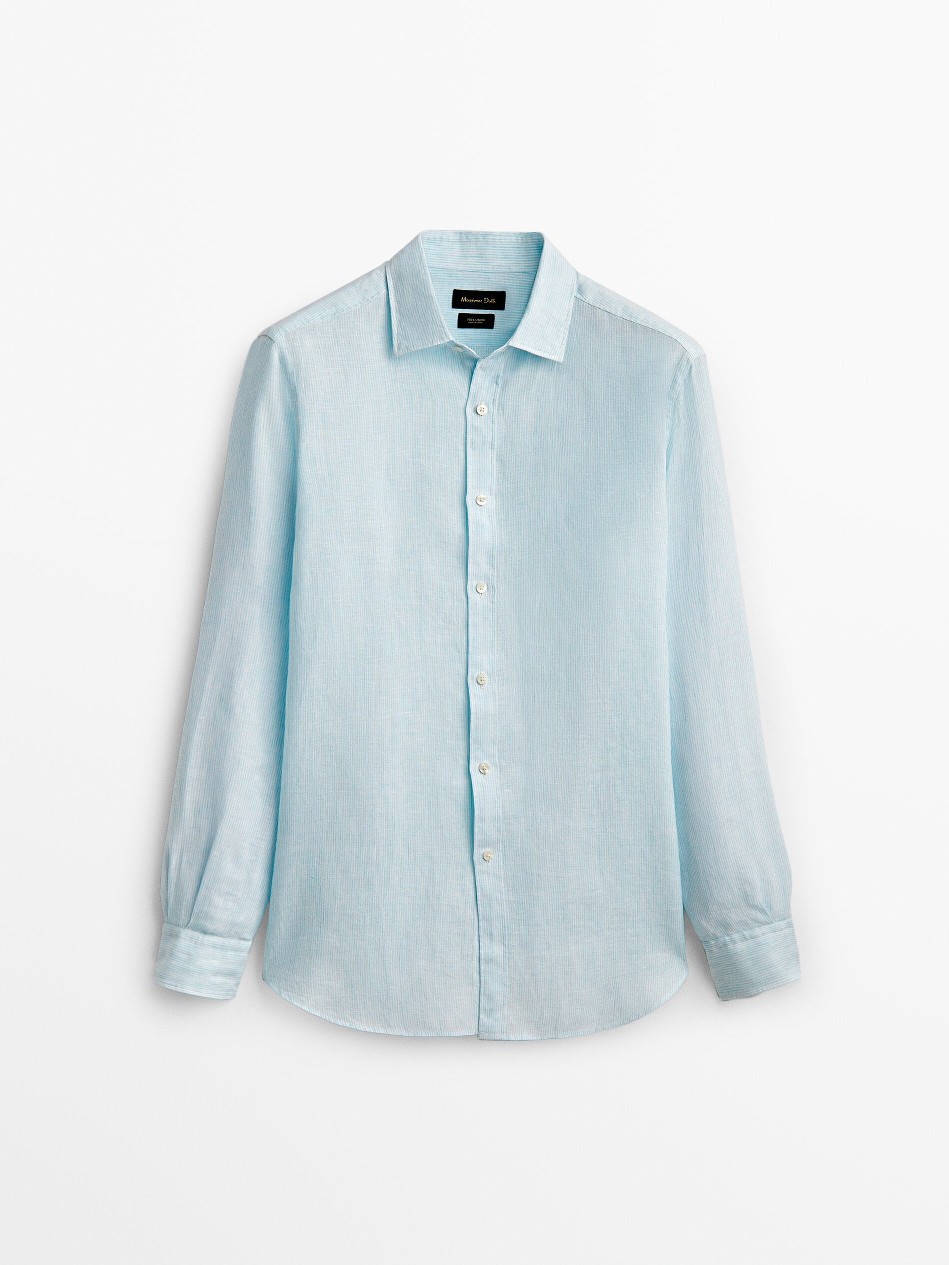Turquoise linen shirt Clearance