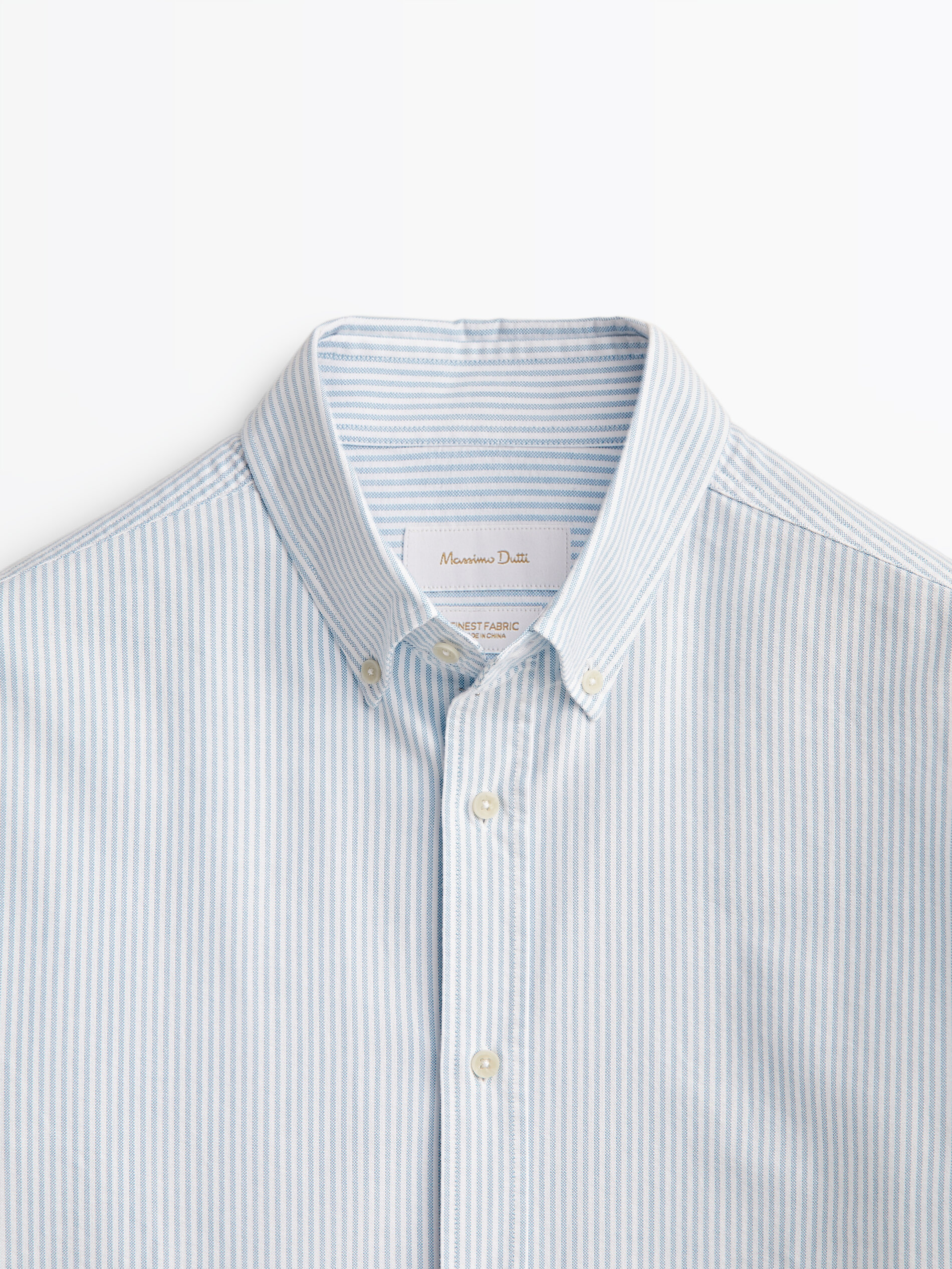 Regular fit cotton striped Oxford shirt 