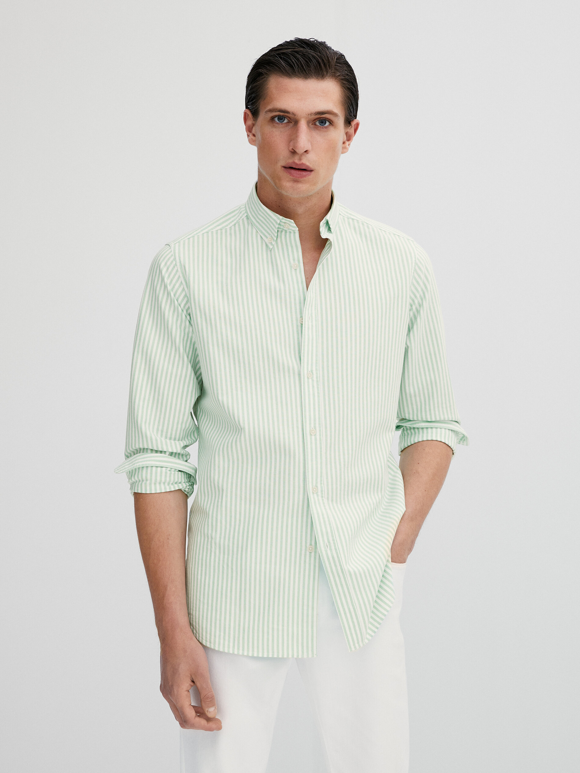Classic fit striped oxford shirt Clearance