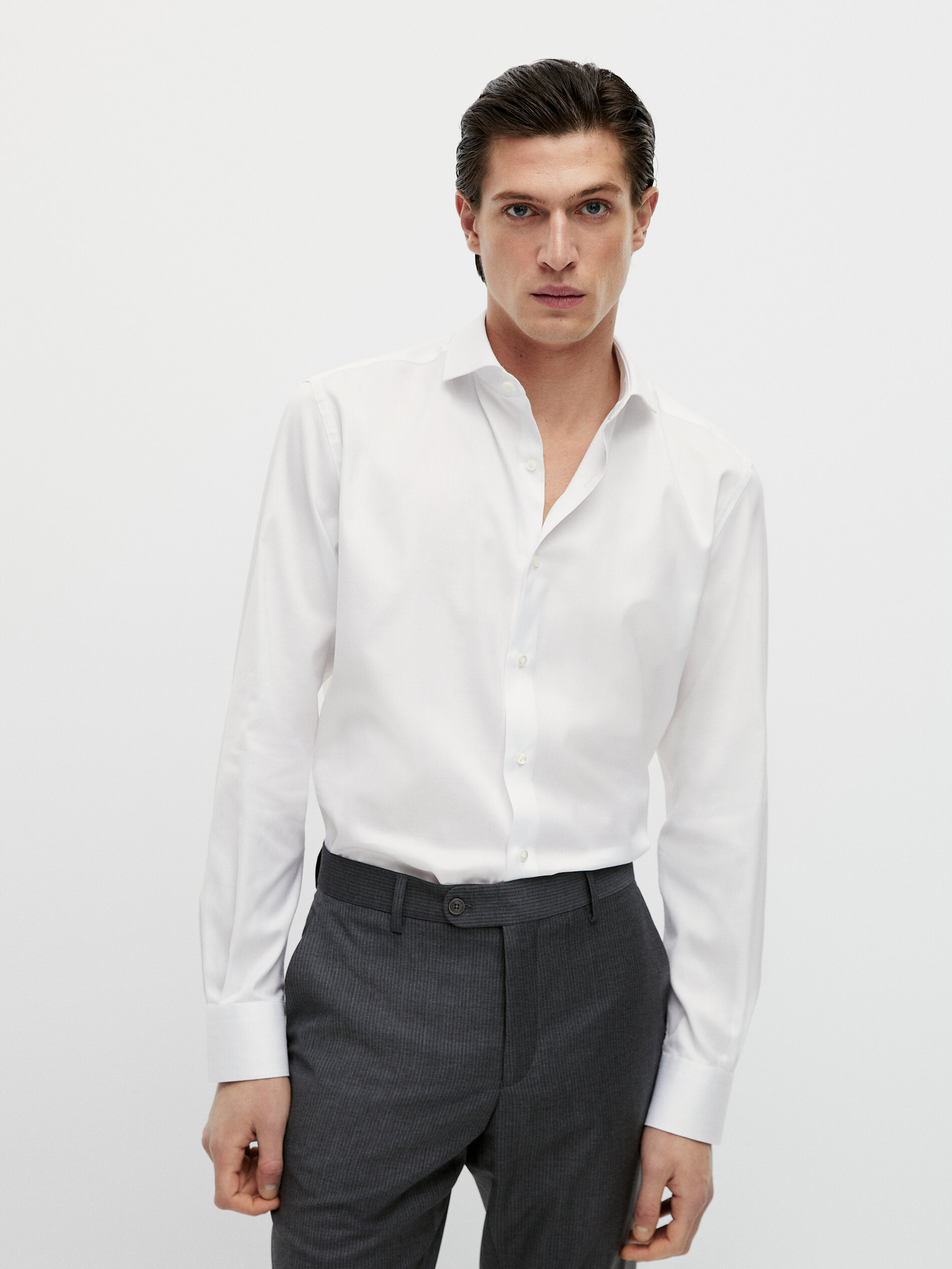 Textured white shirt clearance