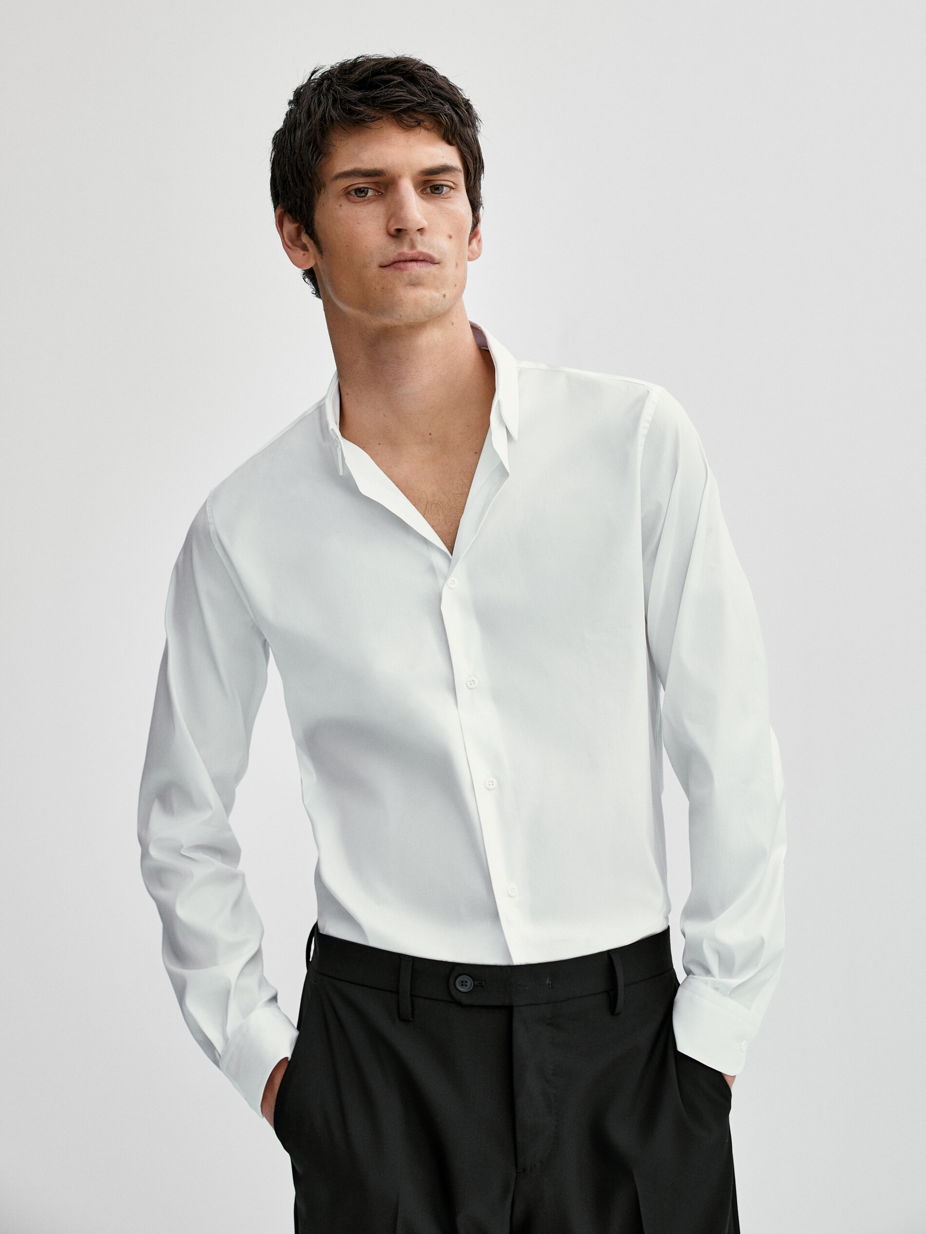 White shirt massimo dutti clearance