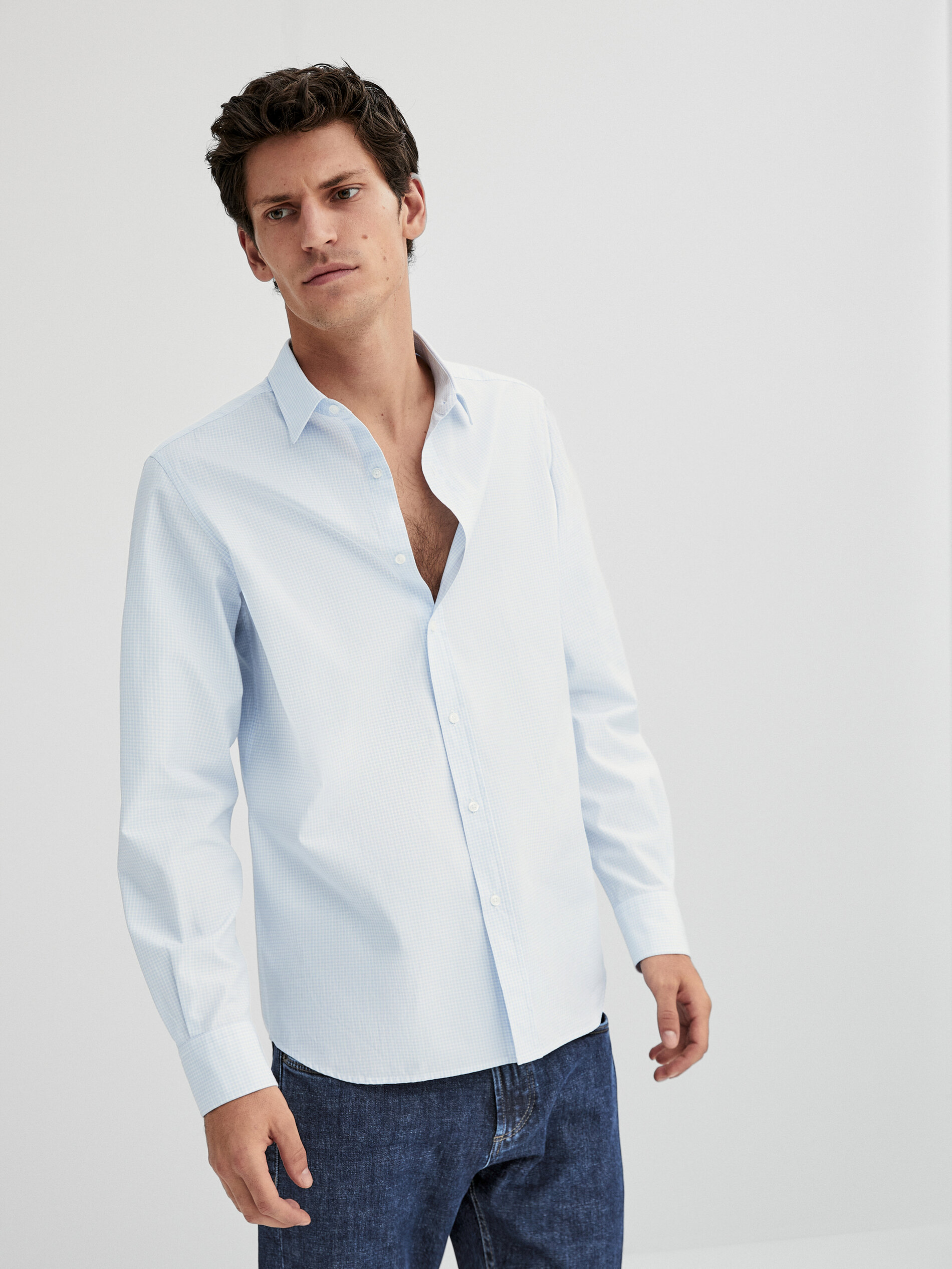 MODA UOMO Camicie & T-shirt Tailored fit Blu M Massimo Dutti Camicia sconto 58% 