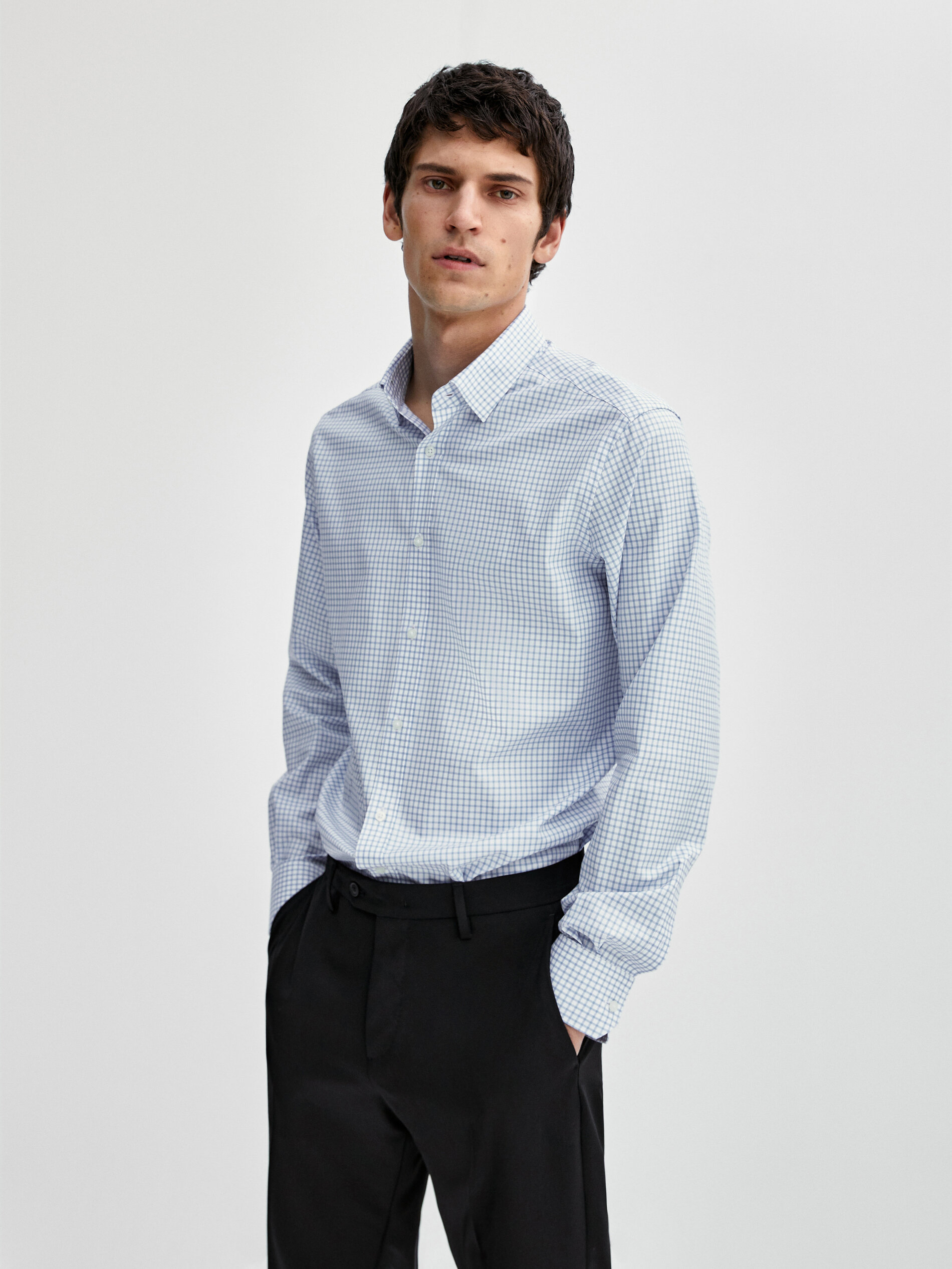 Mens slim fit check shirt Clearance