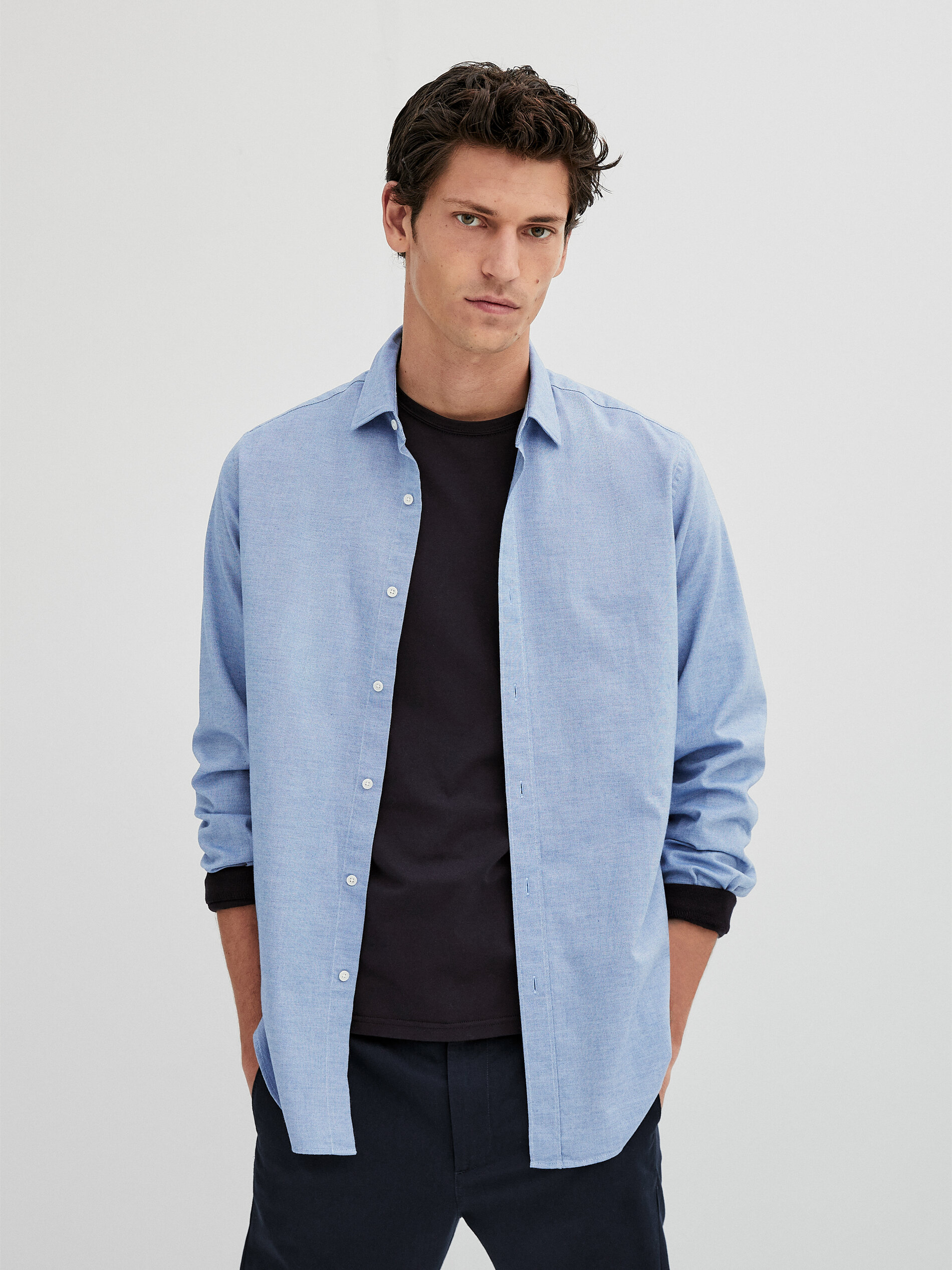 Textured cotton shirt Clearance
