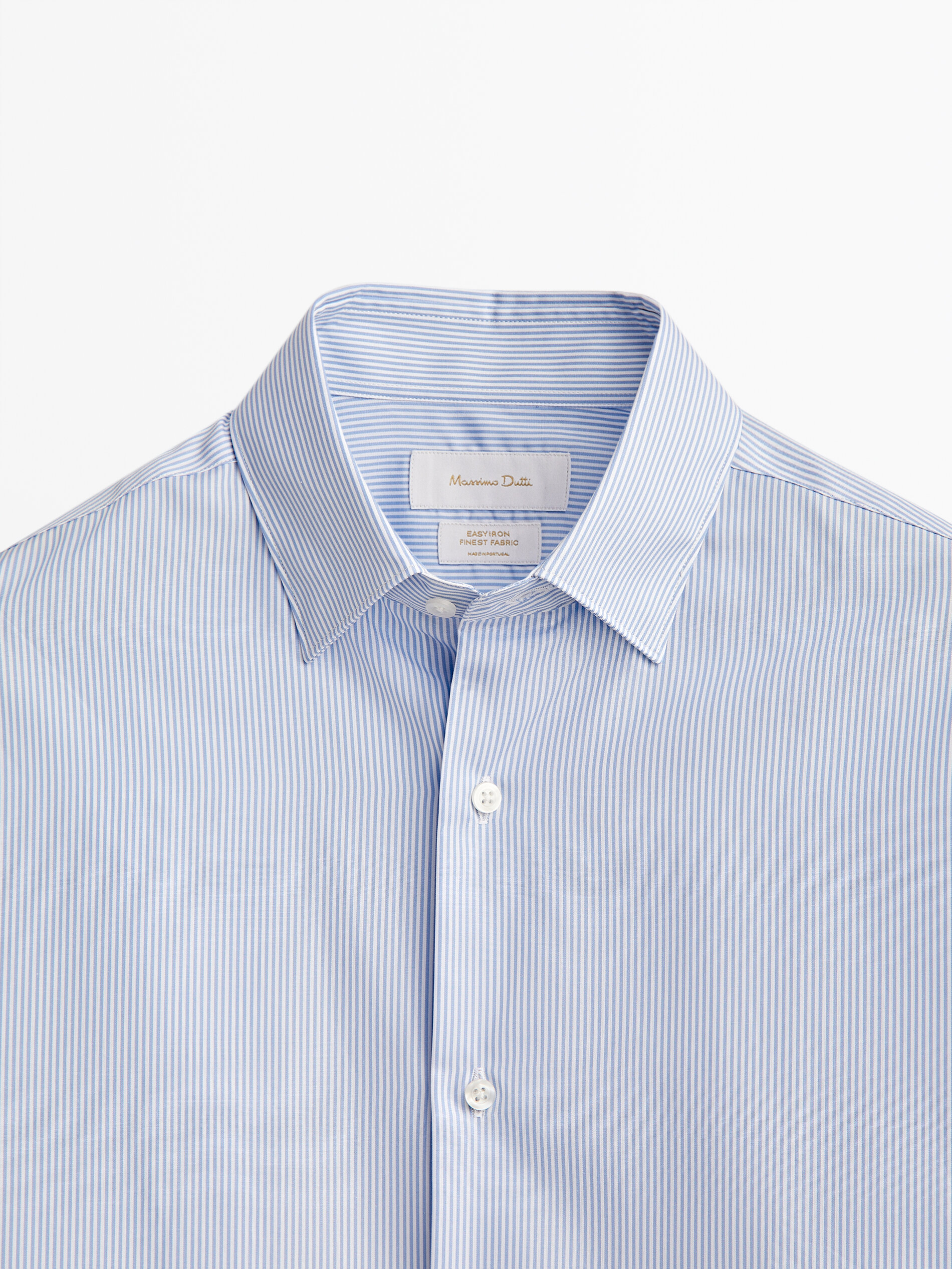 Mens slim fit striped shirt clearance
