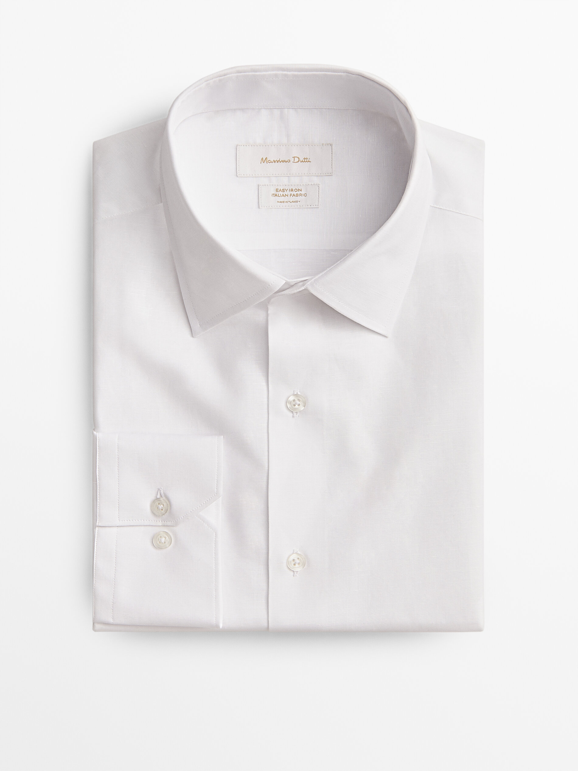Regular fit cotton-linen blend shirt 