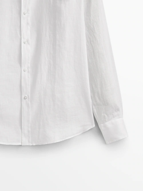 Camisa lino slim fit Massimo Dutti España