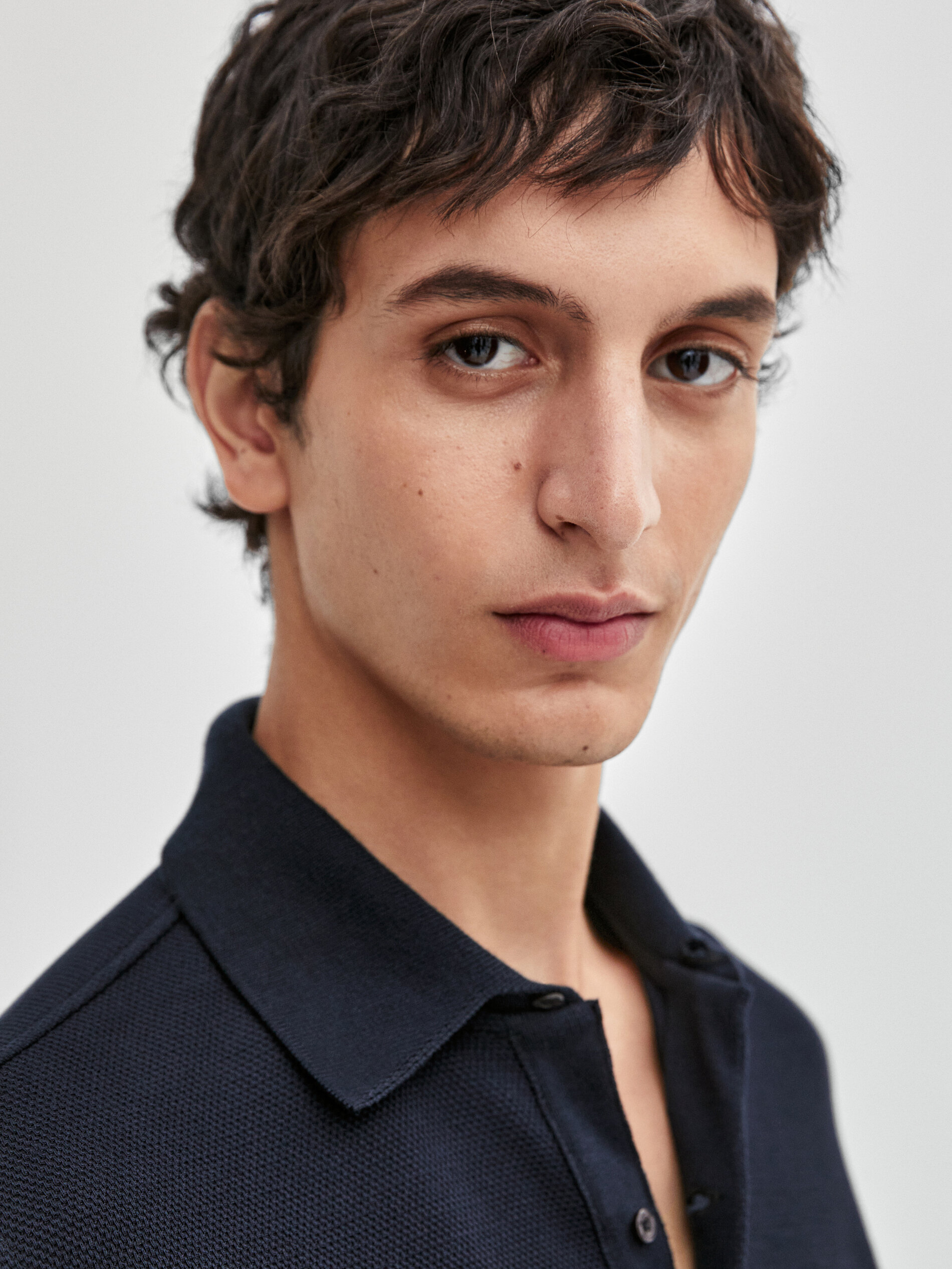 Mens textured polo shirts
