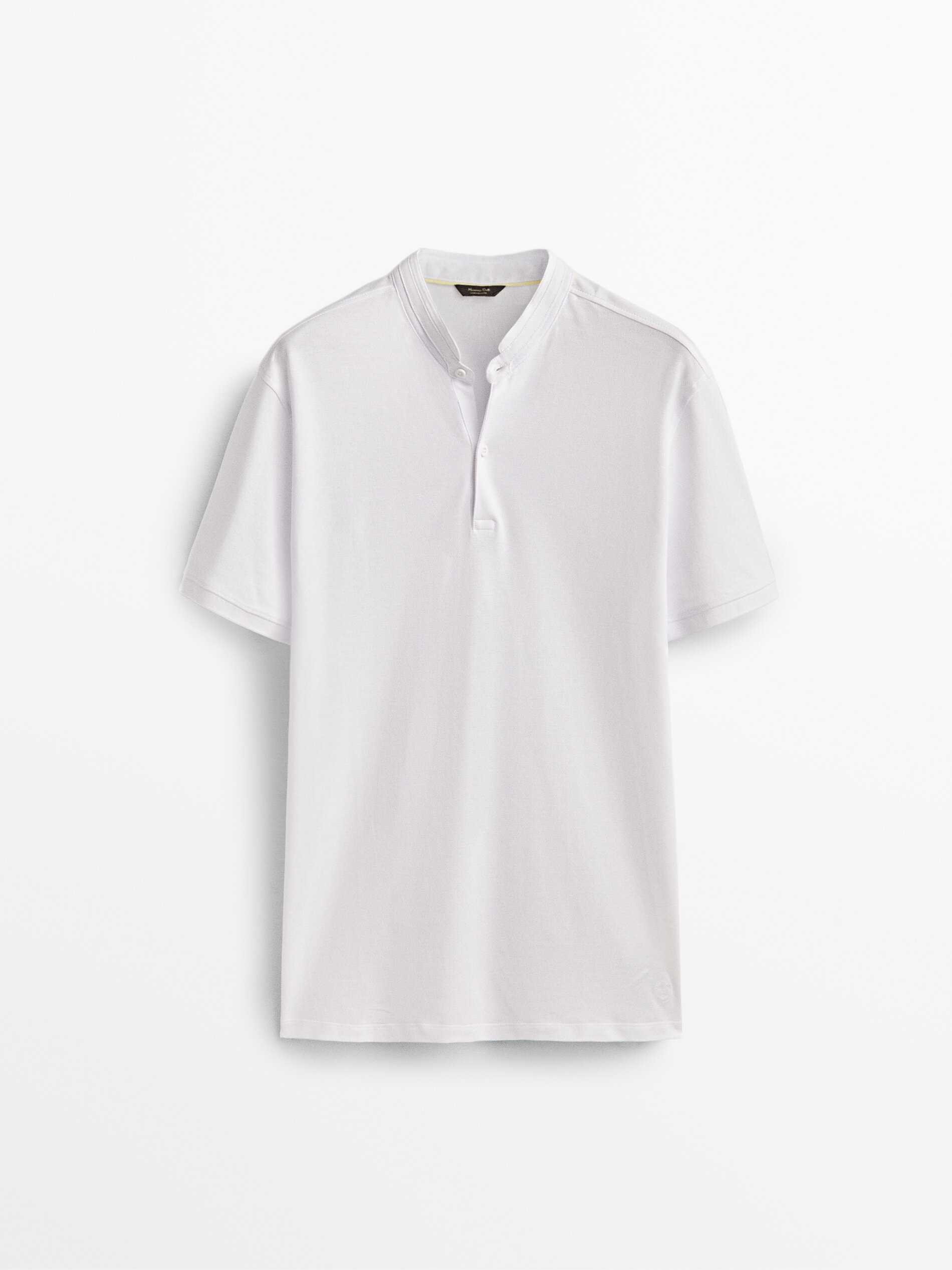 white cotton collared shirt
