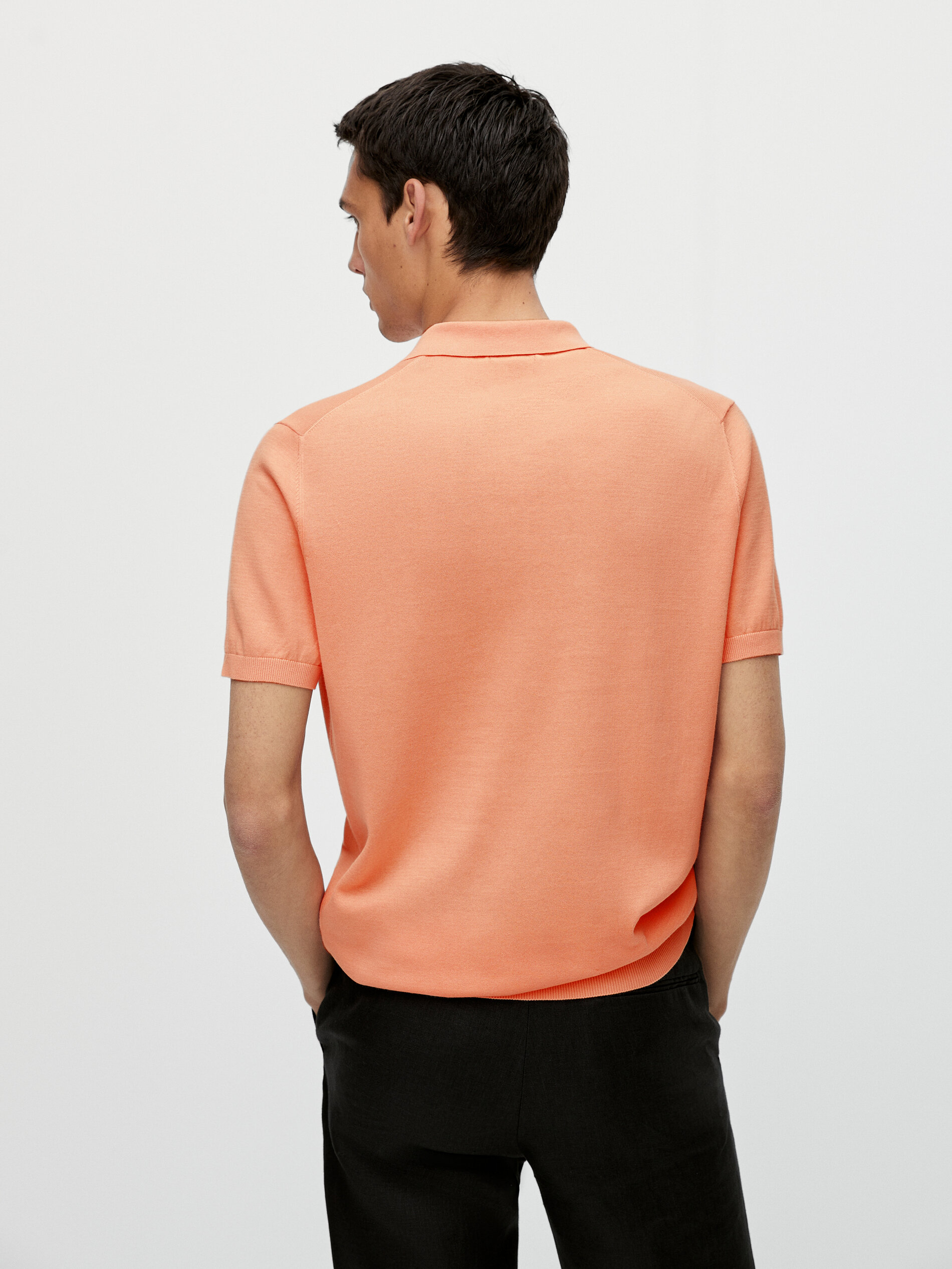 Short sleeve cotton polo sweater - Massimo Dutti Slovenia