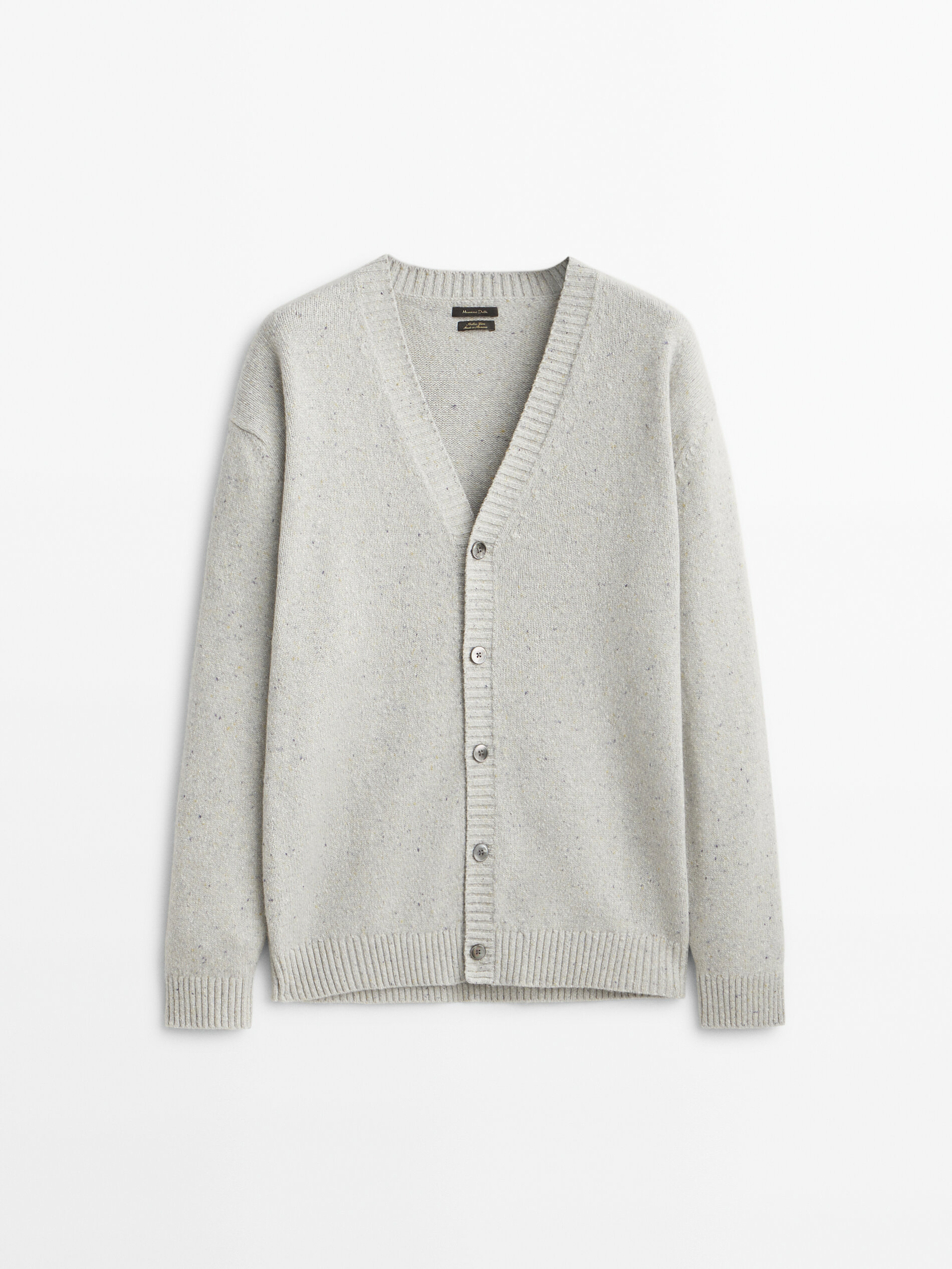 Knop yarn knit cardigan - Massimo Dutti 