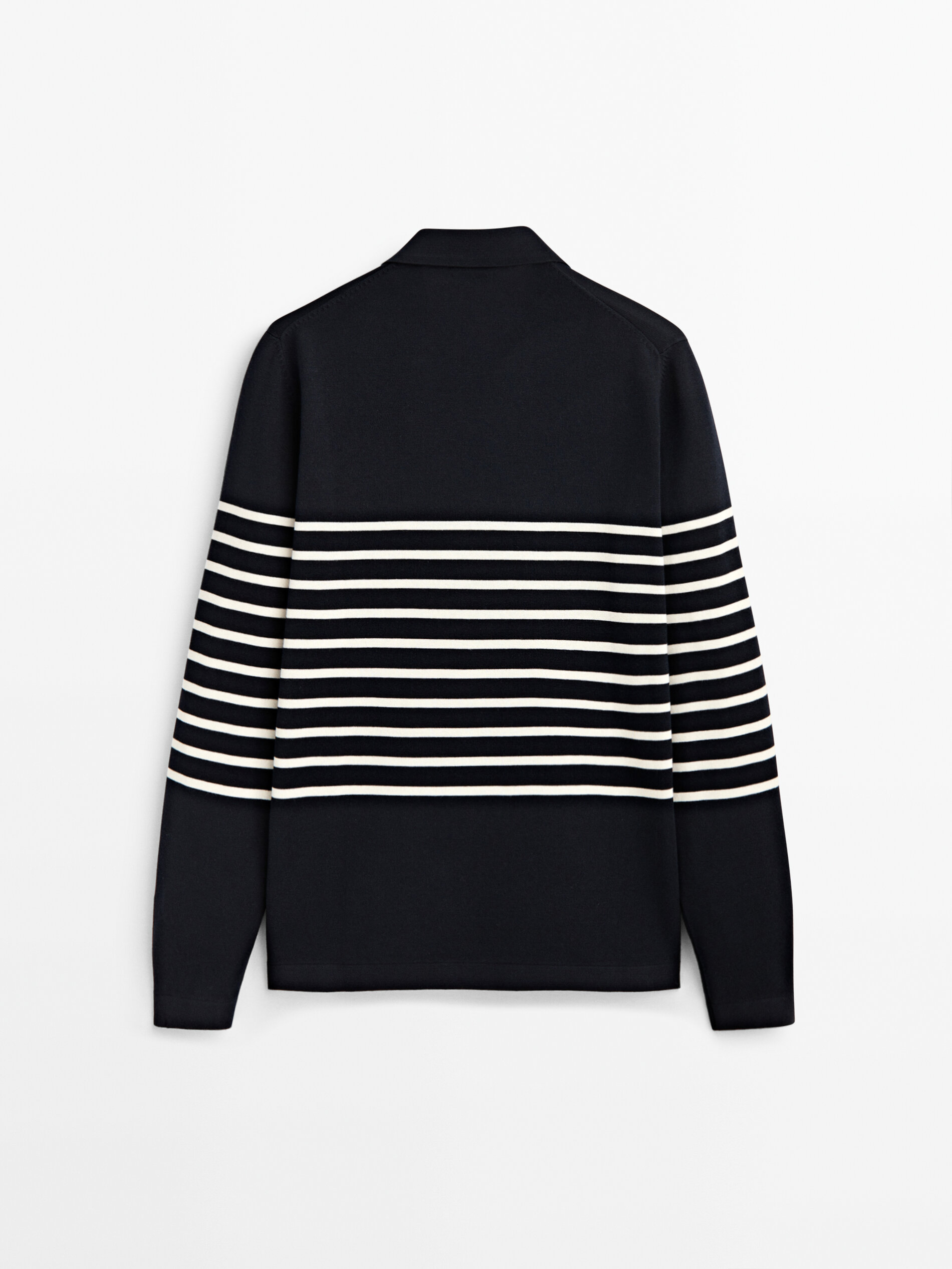 Striped cotton polo sweater - Massimo 