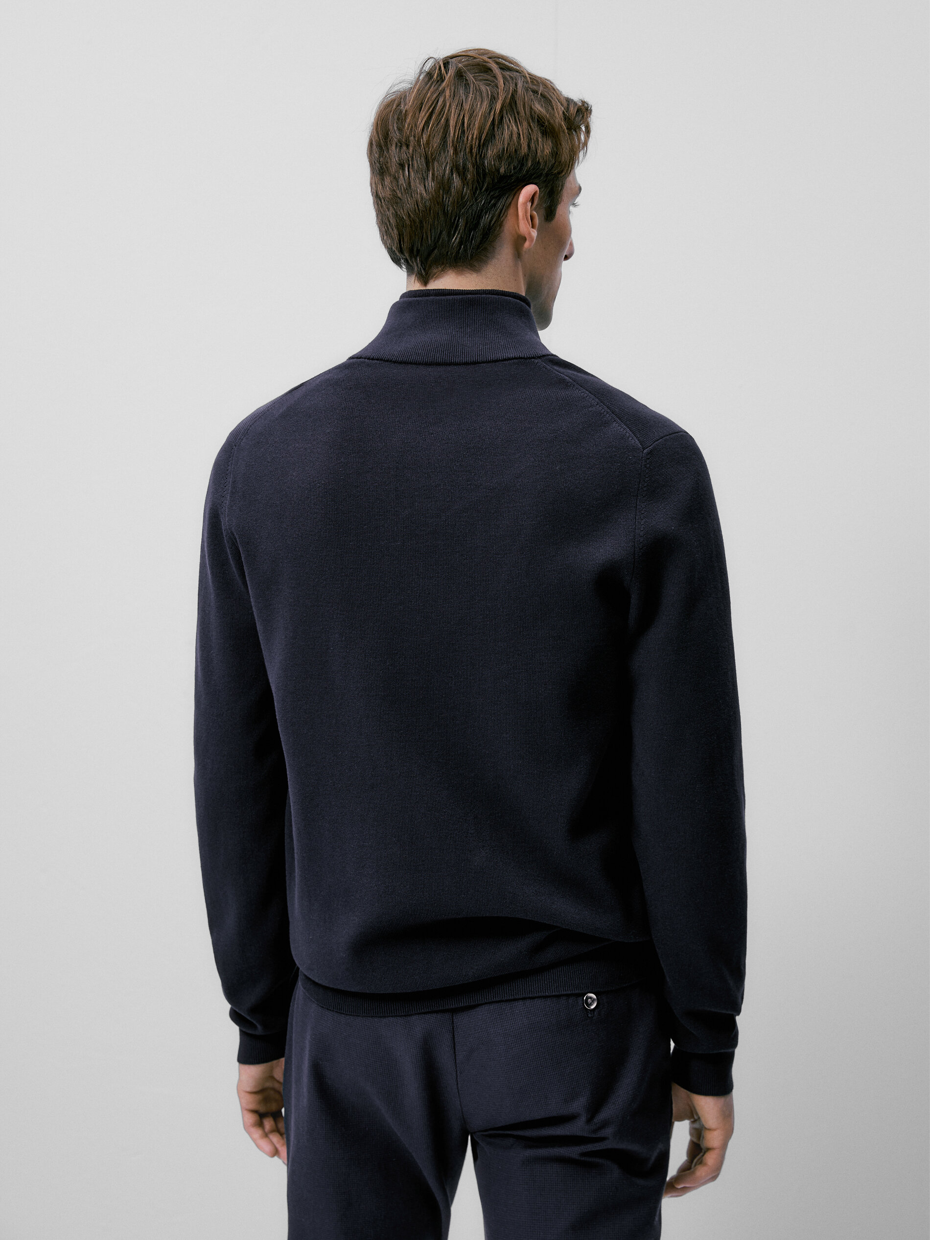 Knit cardigan with zip - Massimo Dutti 