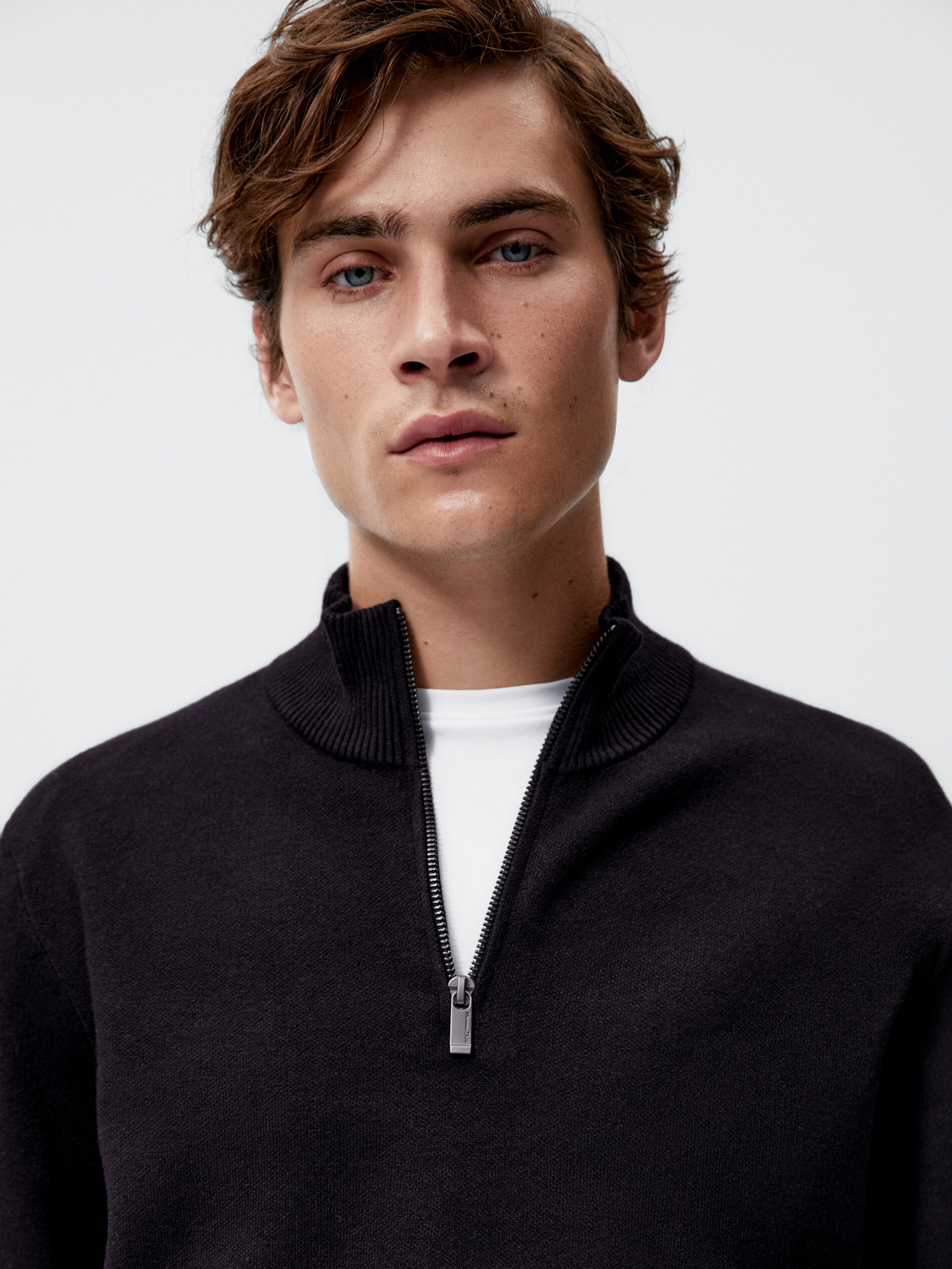Mock neck sweater with zip - Massimo 