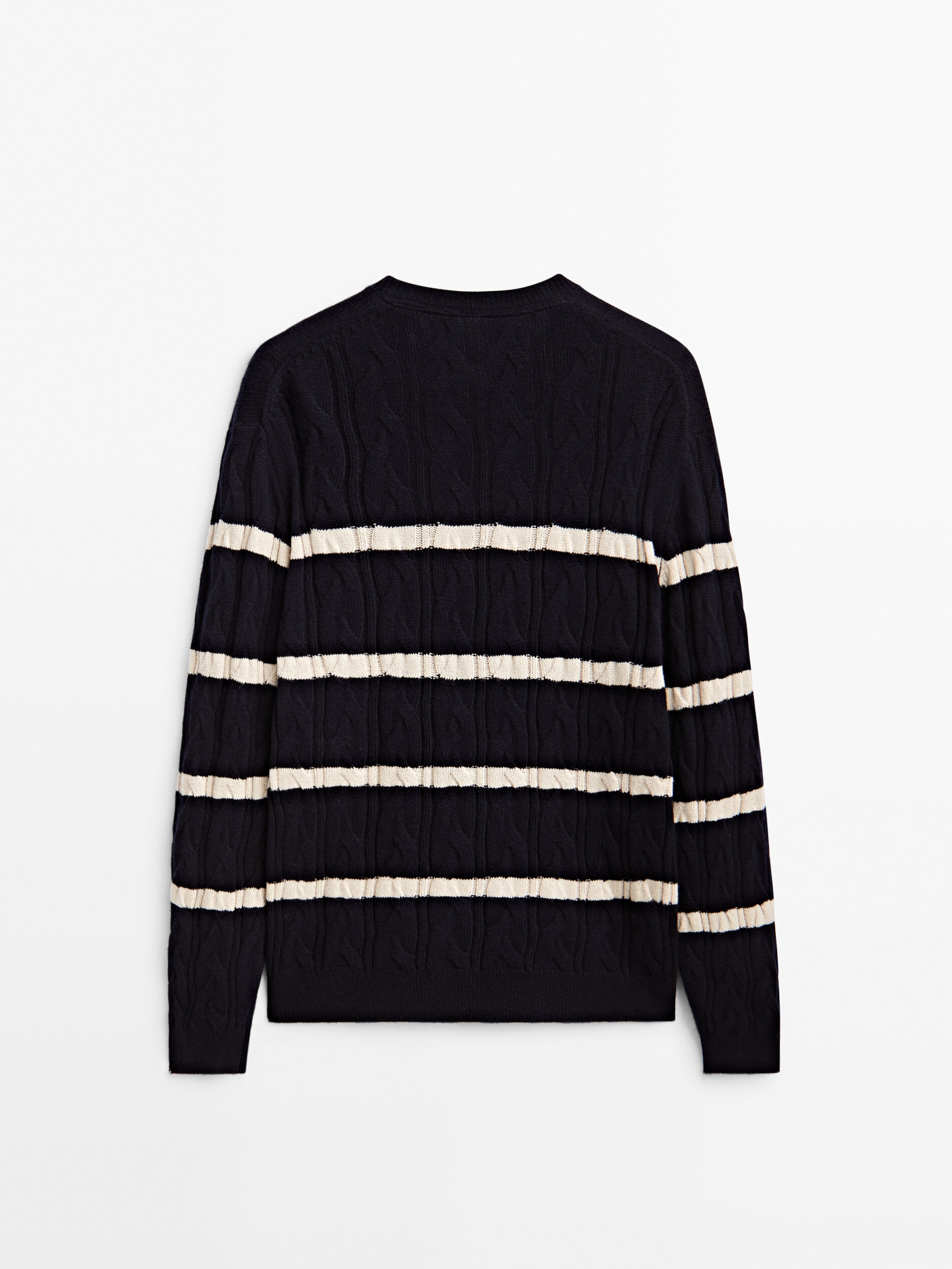 Mode Sweaters Wollen truien Massimo Dutti Wollen trui zwart casual uitstraling 